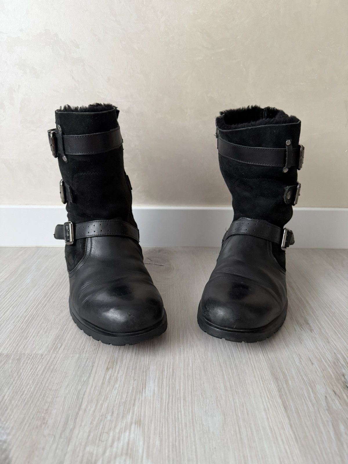 If Six Was Nine Artisan Black Harness High Guidi Vibe Leather Biker Boots Size US 9 / EU 42 - 5 Thumbnail