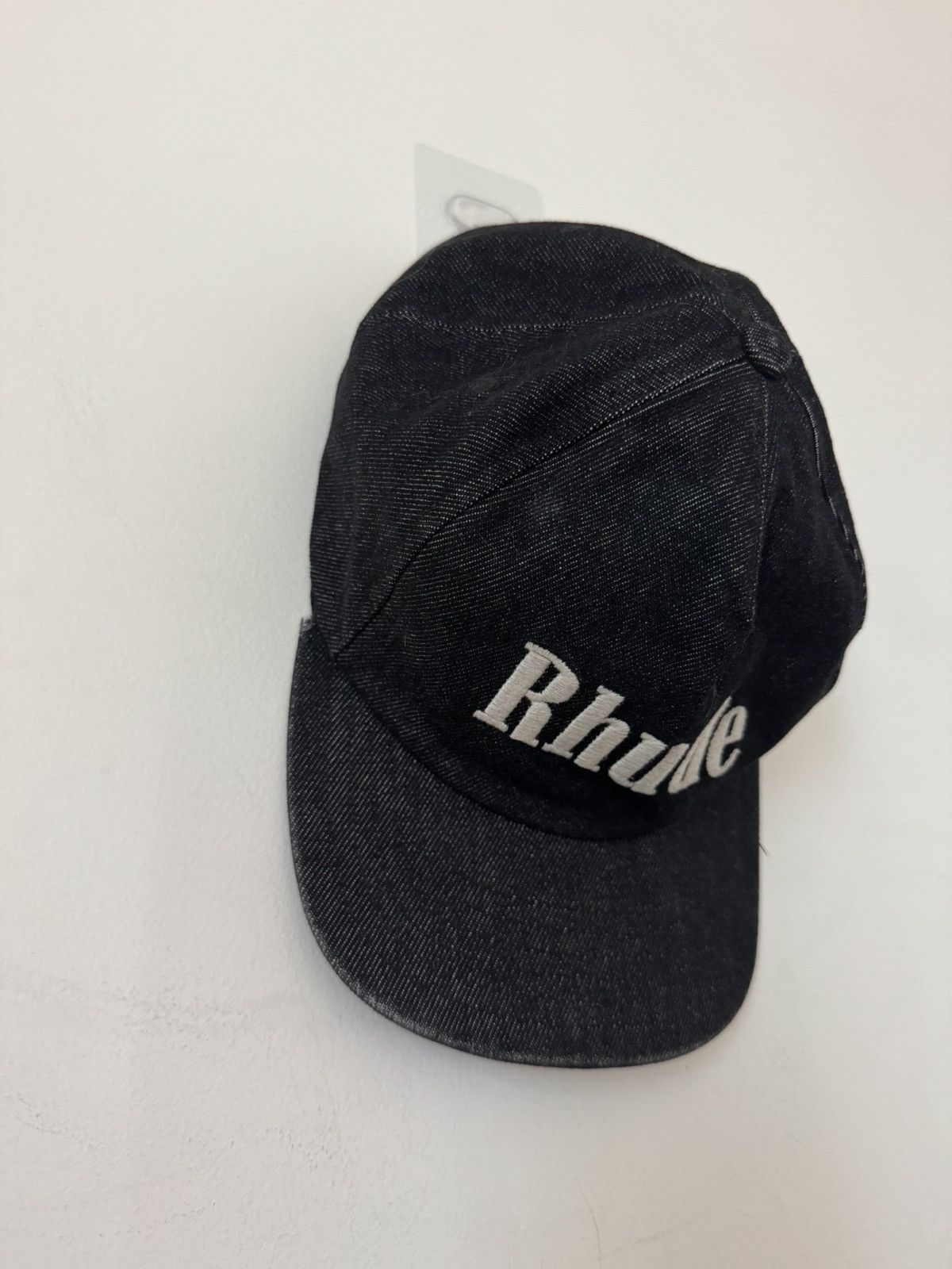 Rhude Rhude Logo Hat – Black Denim Vintage Embroidered Cap Size ONE SIZE - 2 Thumbnail