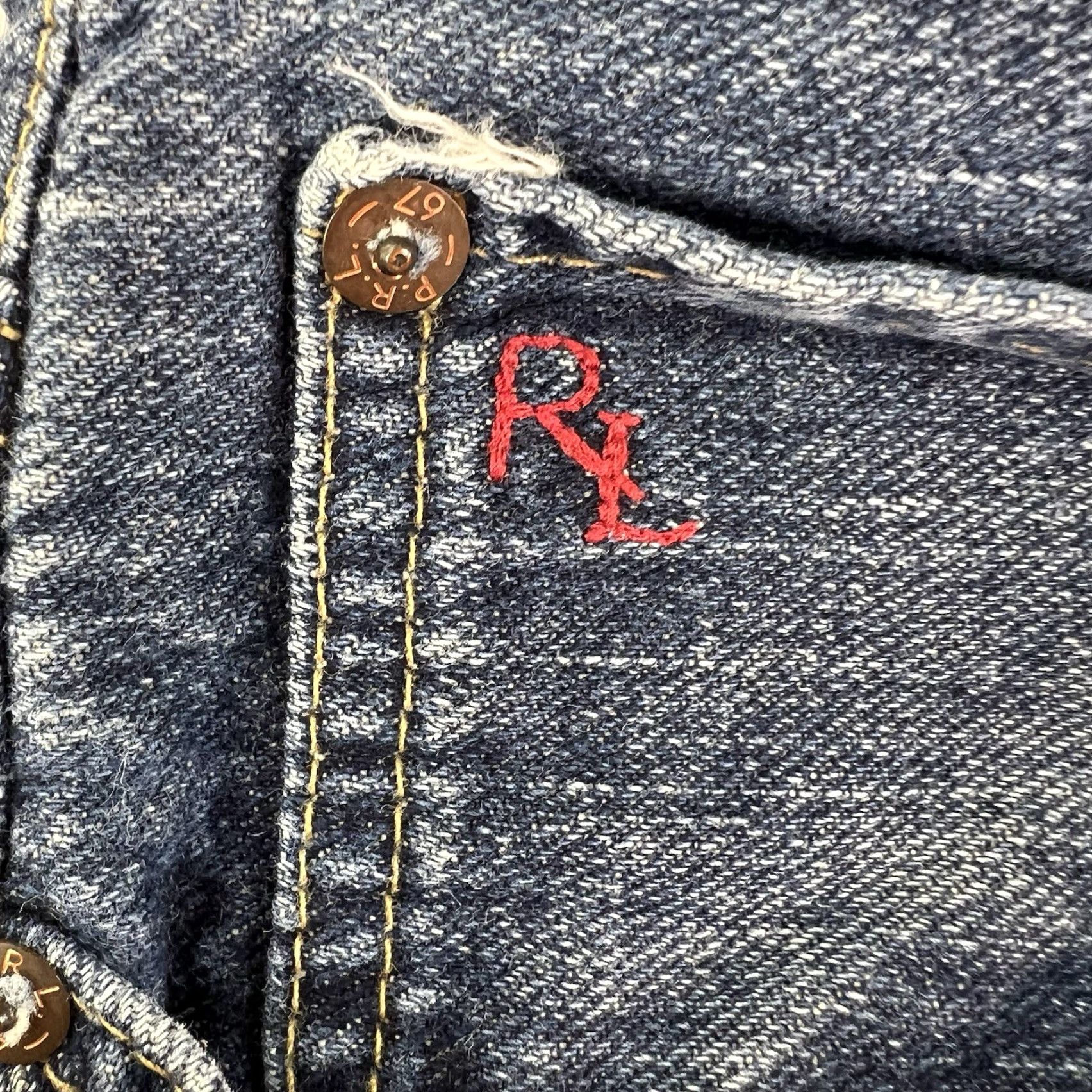 Polo Ralph Lauren VINTAGE Polo Ralph Lauren Jeans Men 34x30 Dark Wash Straight Fit 90s Logo Denim Size US S / EU 44-46 / 1 - 5 Thumbnail