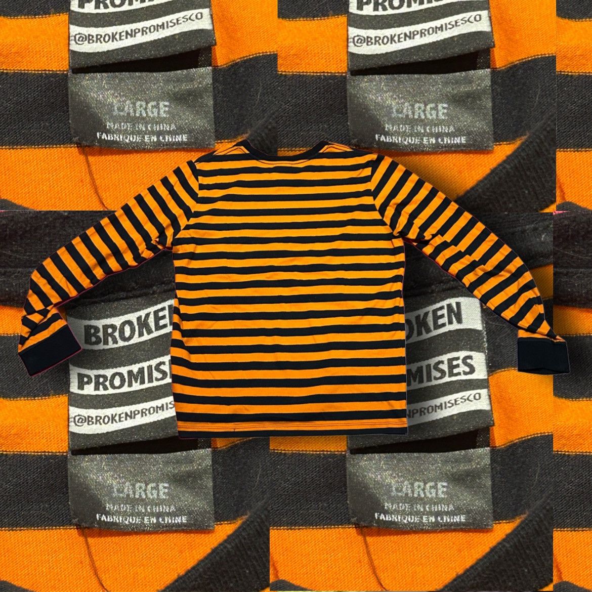 Broken Promises Co. × Japanese Brand BROKEN PROMISES ORIGINAL STRIPED LONG SLEEVE Size US M / EU 48-50 / 2 - 2 Thumbnail