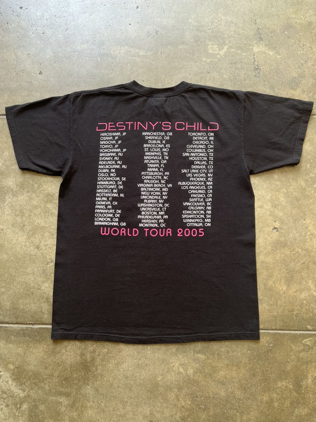 VTG 2005 Destiny’s Child Tour Band Tee Shirt Beyonce R&B