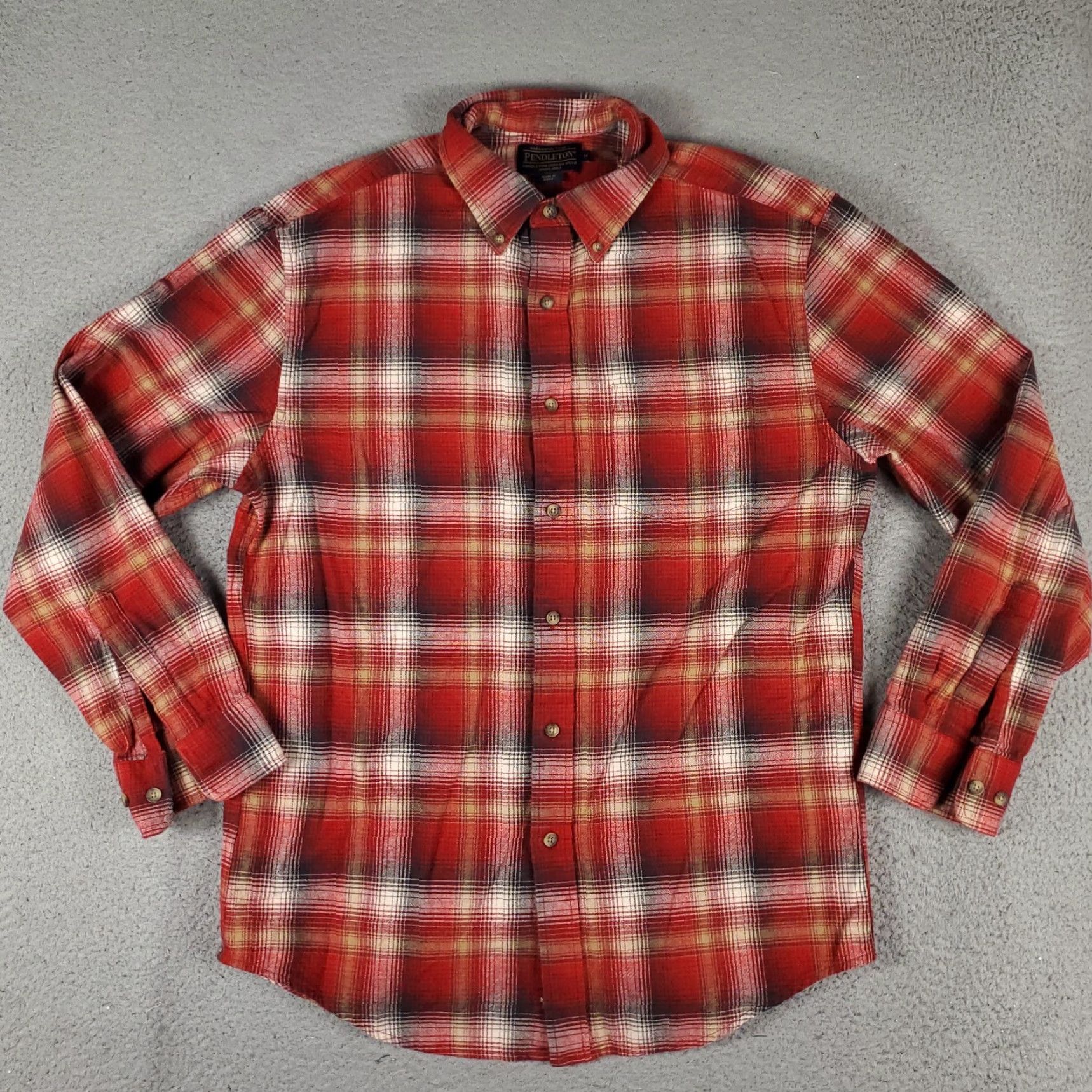 Pendleton Pendleton Red Plaid Flannel Shirt Mens Medium Long Sleeve Button-Up Casual Size US M / EU 48-50 / 2 - 2 Thumbnail