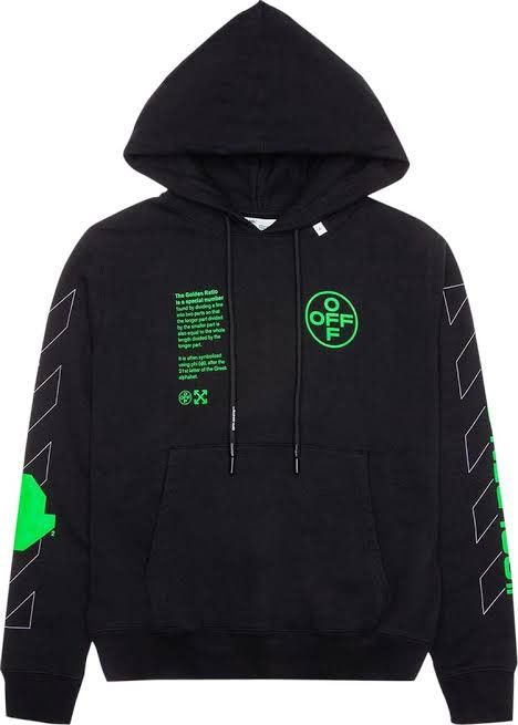 image of Off White Off-White Arch Shapes Incompiuto Hoodie in Black, Men's (Size Large)