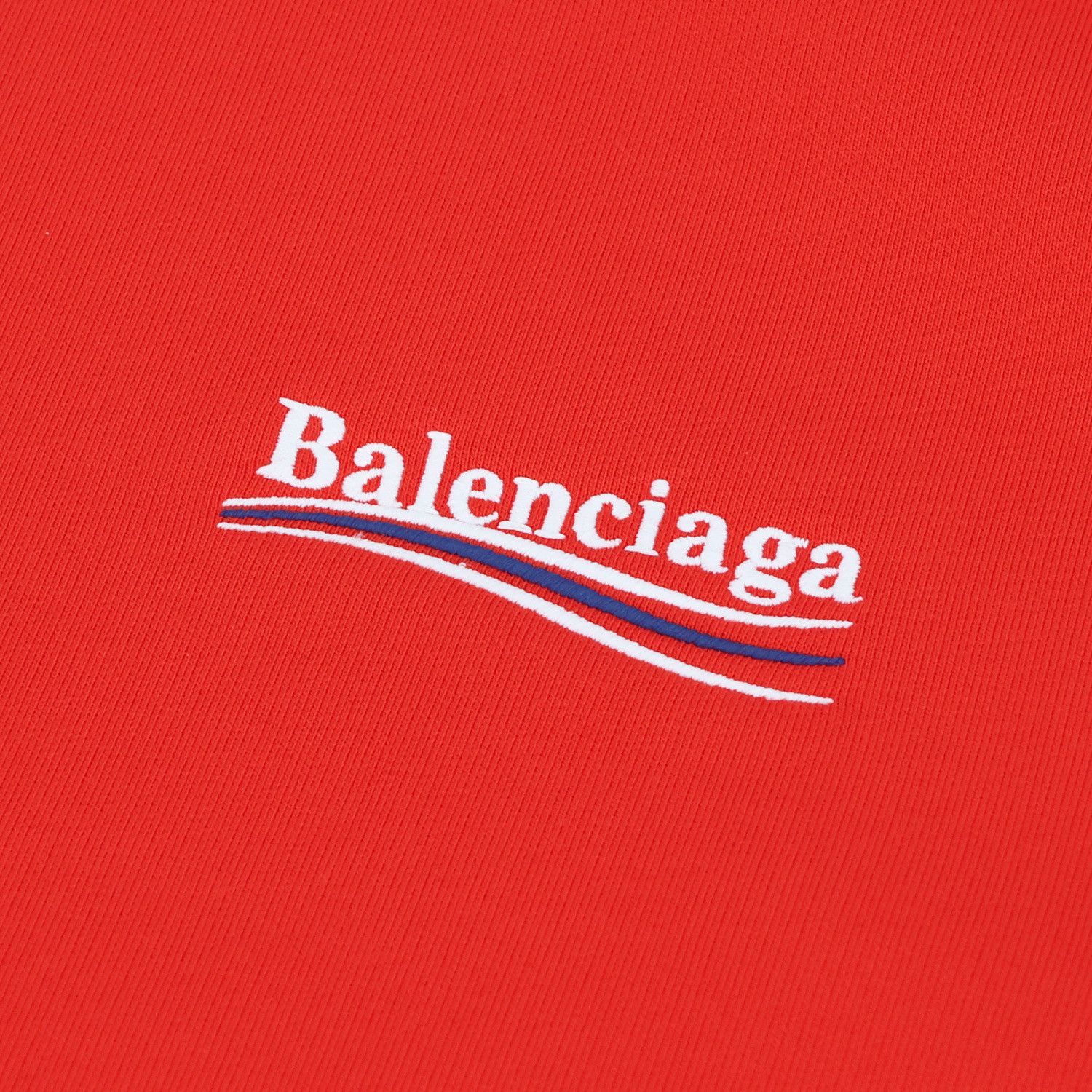 Balenciaga o1srvl11e1124 Large Fit Hoodie in Red/White/Blue Size US XS / EU 42 / 0 - 3 Thumbnail