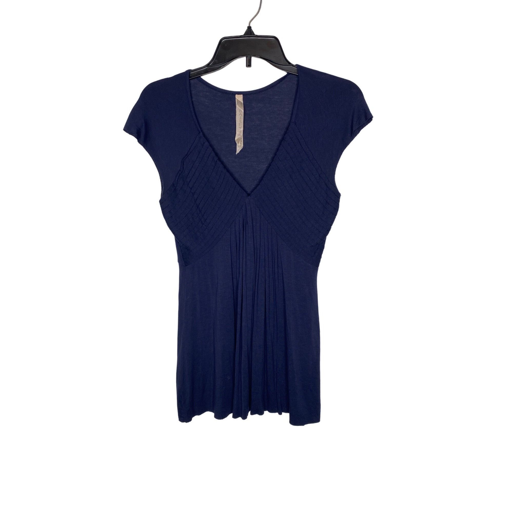 Bailey 44 BAILEY 44 WOMEN'S NAVY BLUE PLEATED TUNIC TOP SZ S Size S / US 4 / IT 40 - 1 Thumbnail