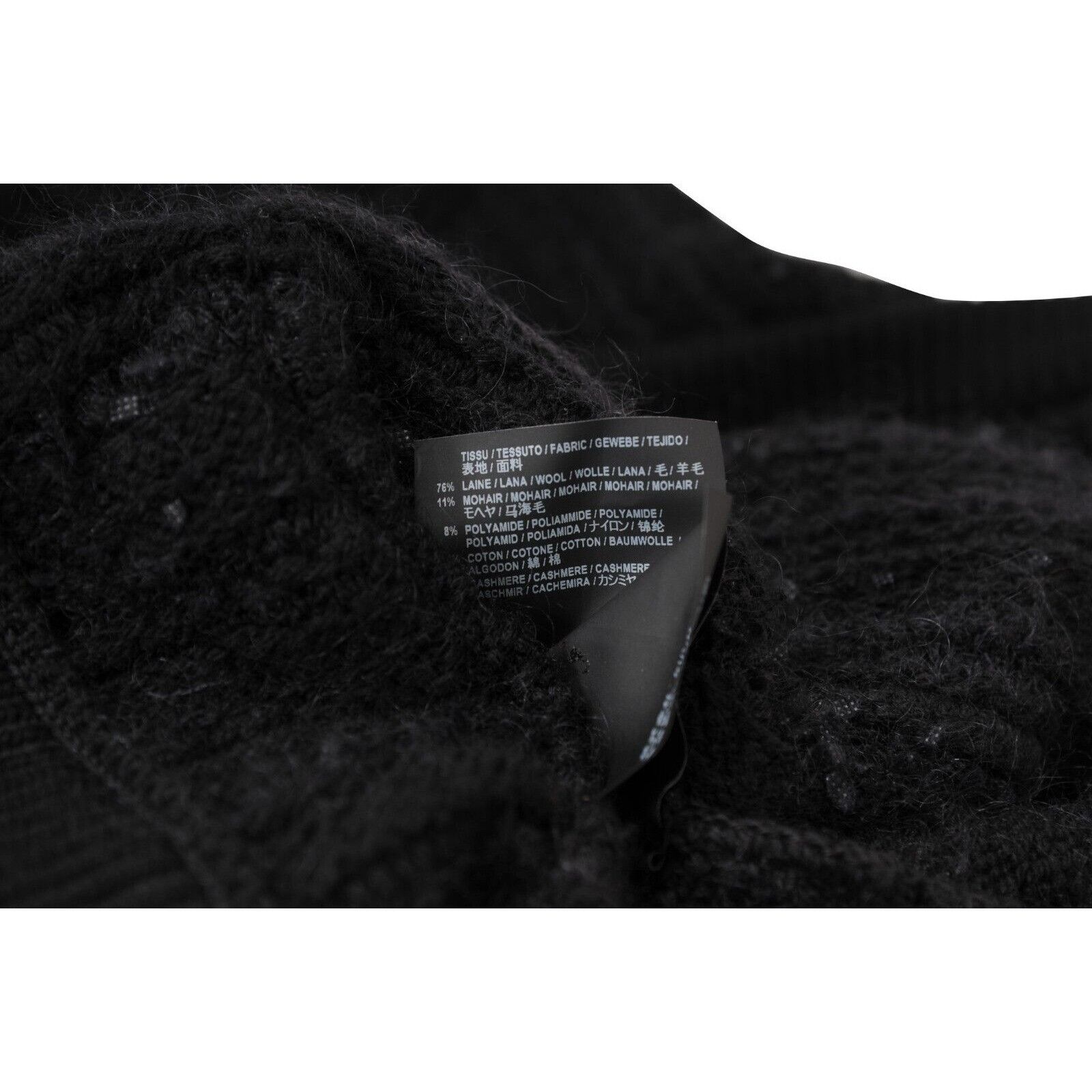 Saint Laurent Paris Hooded Oversized Cardigan Black Wool Mohair Size US M / EU 48-50 / 2 - 11 Thumbnail
