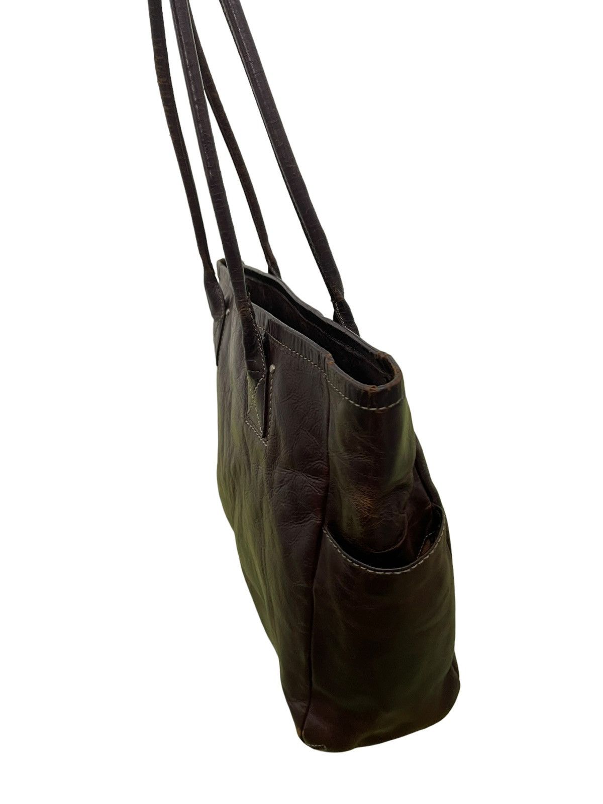 Japanese Brand Full Grain Leather Patina Tsuchiya Kaban Shoulder Bag 3🟩 Size ONE SIZE - 4 Thumbnail