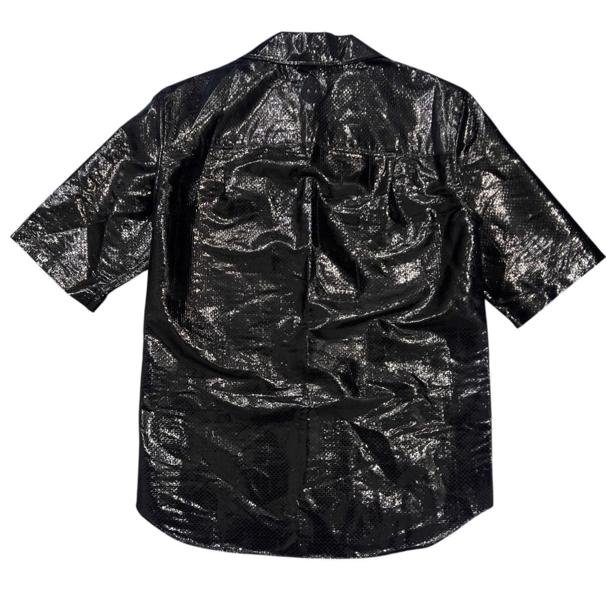 Alexander McQueen Alexander McQueen Glossy Embossed Short Sleeve Shirts Size US L / EU 52-54 / 3 - 11 Thumbnail