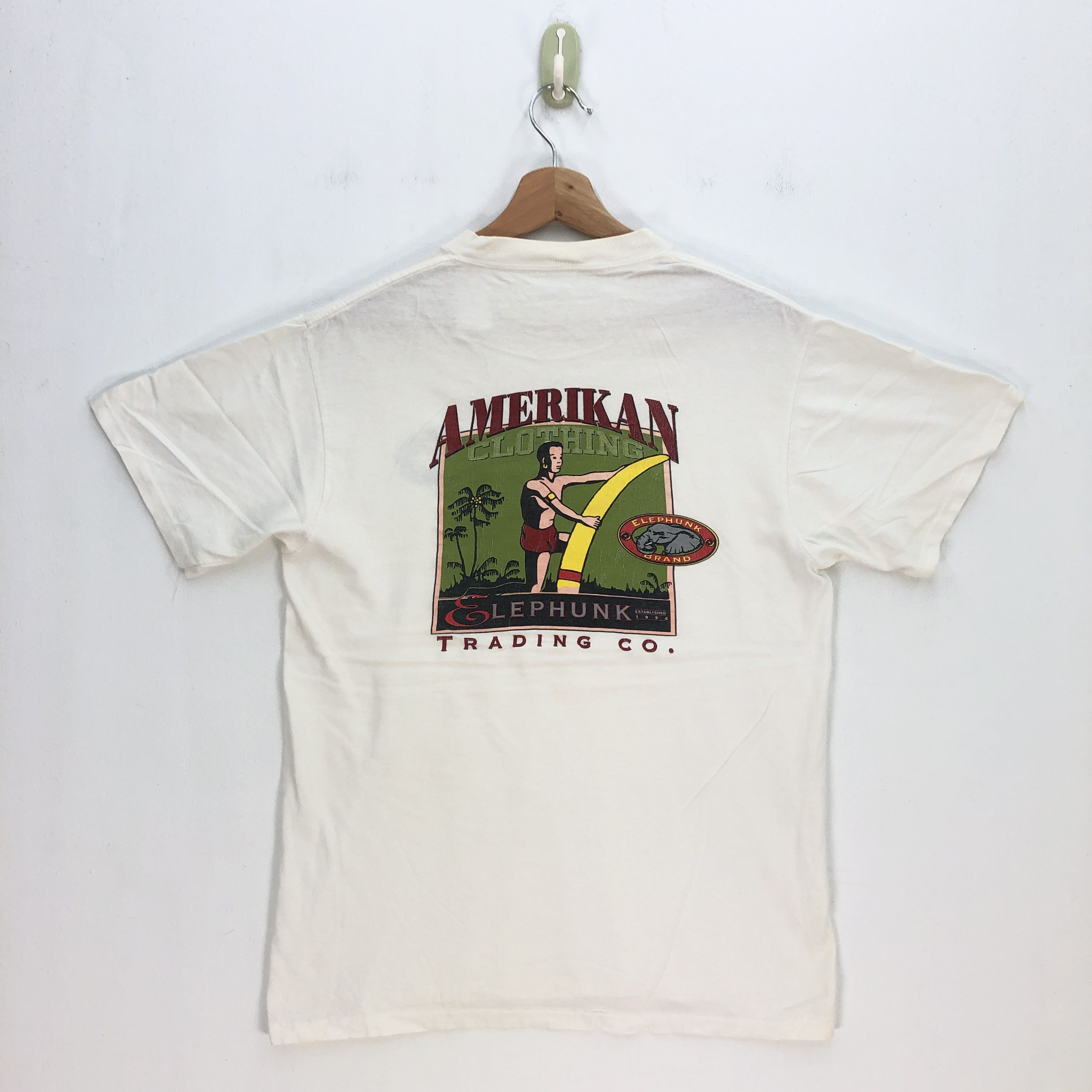 Vintage Vintage 90s Amerikan Clothing T Shirt Elephunk Brand Tees Size US M / EU 48-50 / 2 - 2 Thumbnail