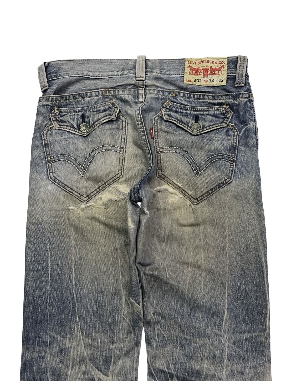 Levi's Vintage 00s Levi’s 502 Y2K Japanese Market Denim - W35 Size US 35 - 5 Thumbnail