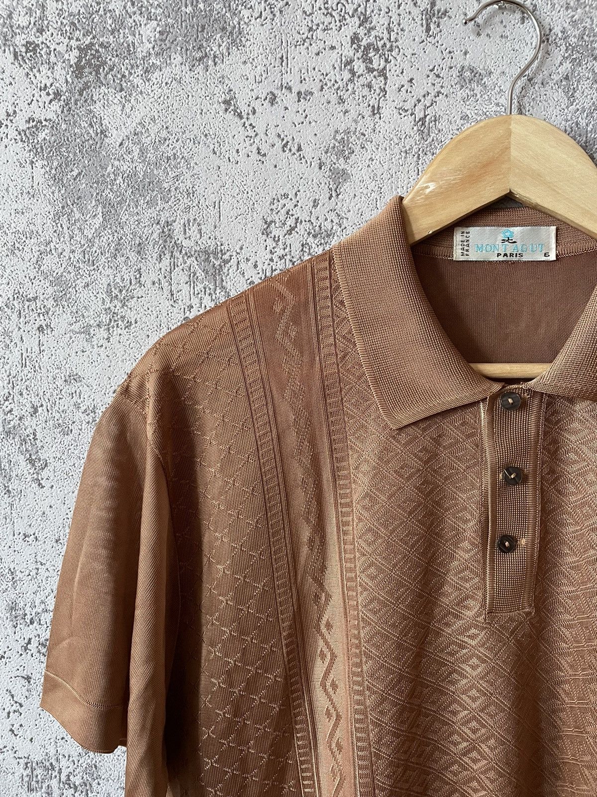 Montagut Rare ❗️ MontAgut Paris Vintage Gold Polo T-Shirt Size US L / EU 52-54 / 3 - 3 Thumbnail