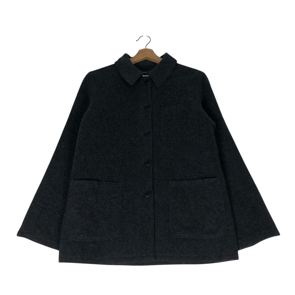 agnes b. 🔥VINTAGE WOOL BUTTON JACKET WORKER AGNES B. Size US S / EU 44-46 / 1 - 1 Thumbnail