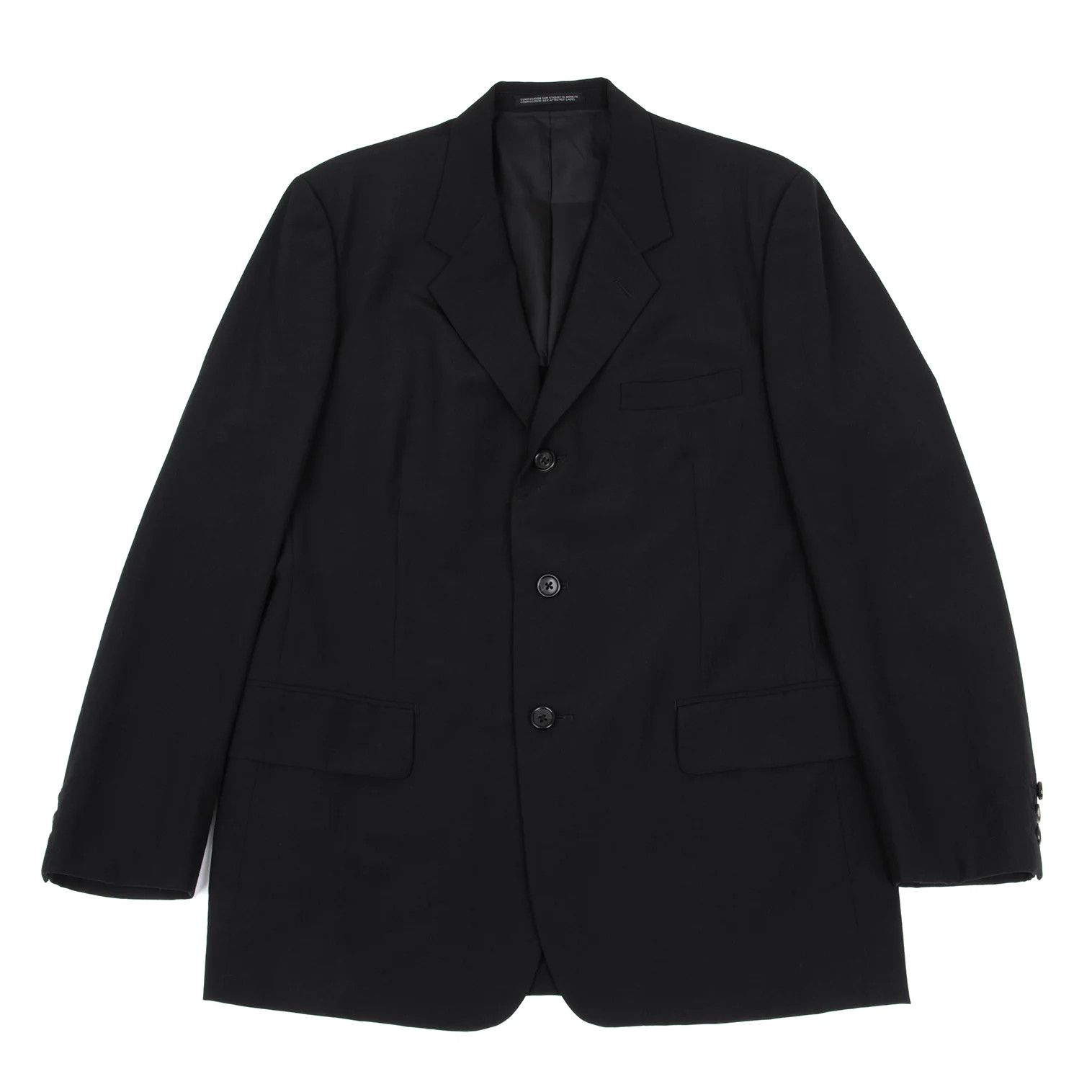 Yohji Yamamoto YOHJI YAMAMOTO COSTUME D'HOMME Wool Jacket Black S Size US S / EU 44-46 / 1 - 1 Thumbnail