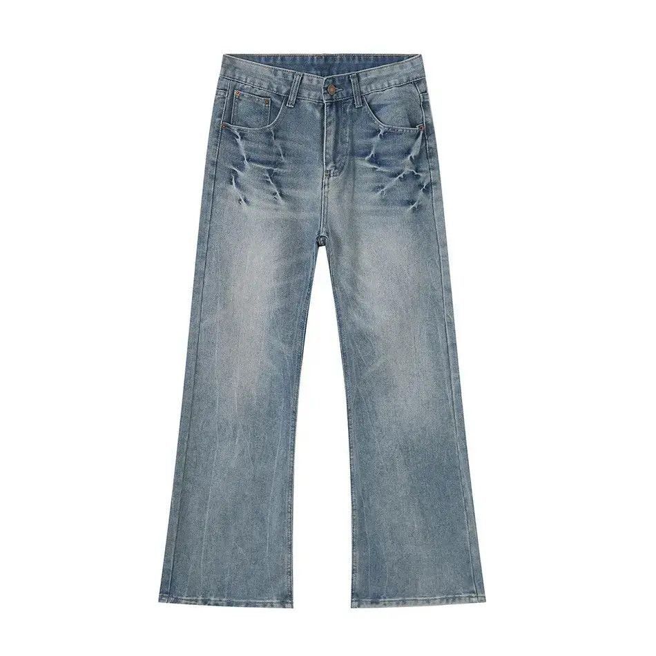 Japanese Brand Retro loose cracked high street jeans Size US 32 / EU 48 - 5 Thumbnail