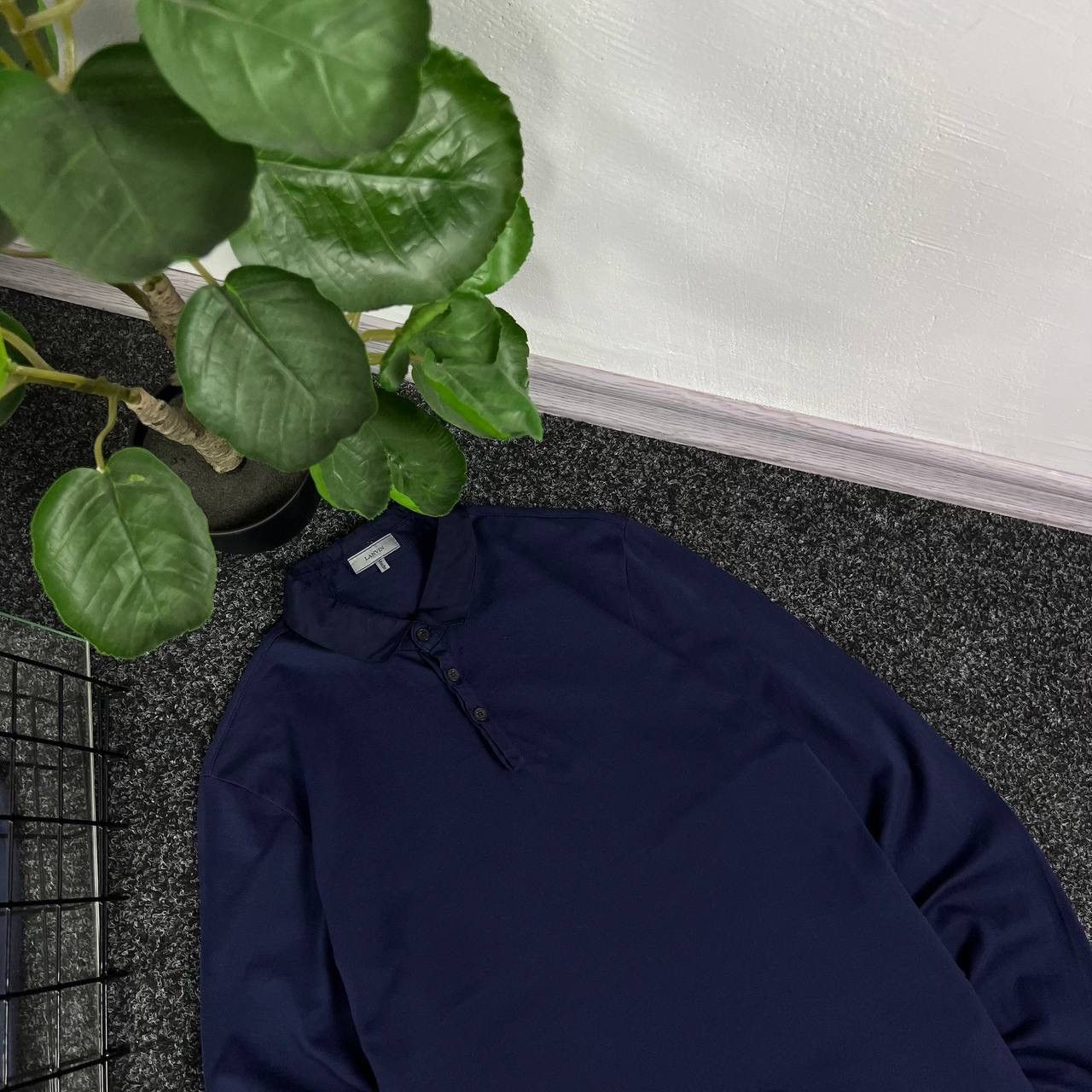 Lanvin Lanvin Long Sleeve Y2k Luxury Rugby Polo Dark Blue Size US L / EU 52-54 / 3 - 2 Thumbnail