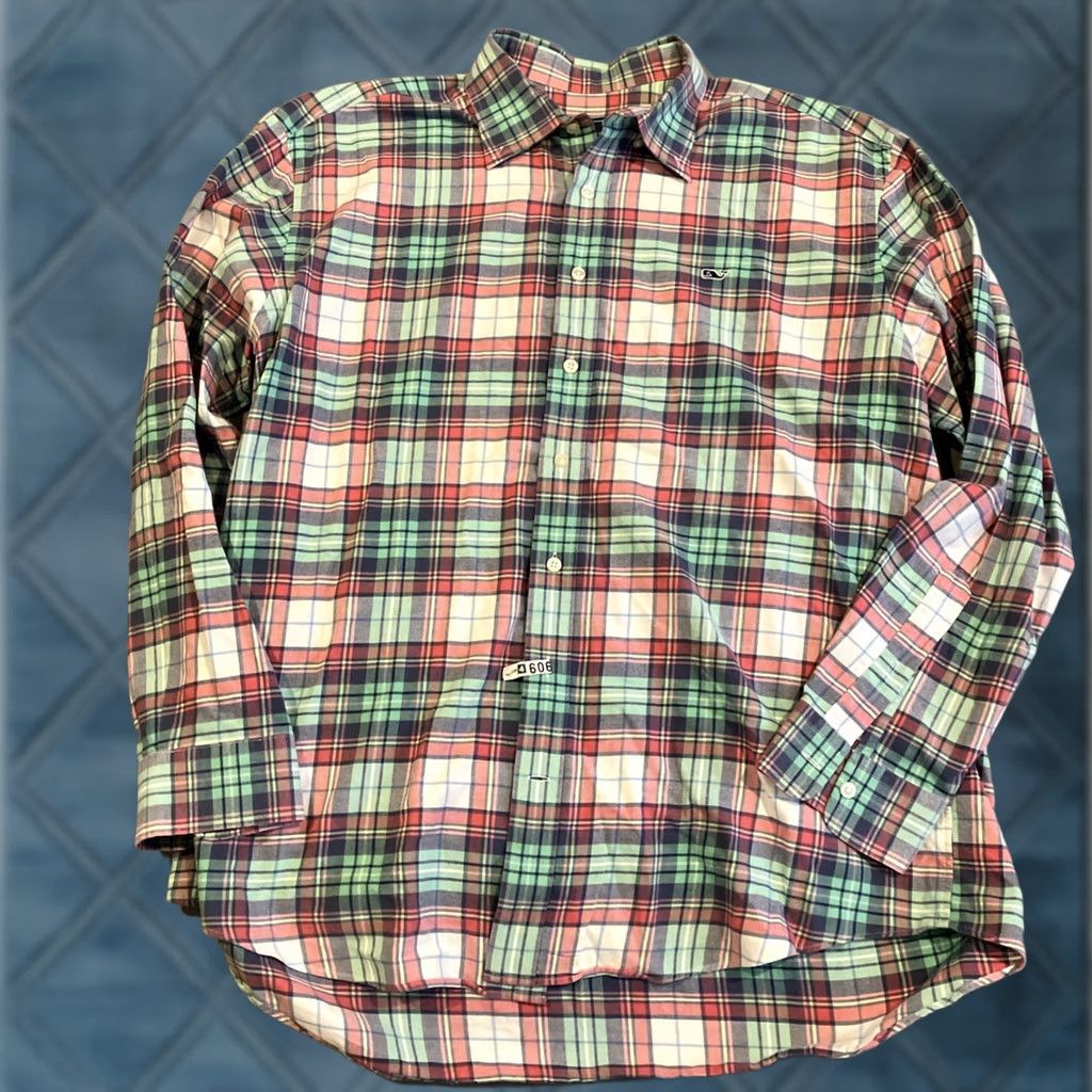 Vineyard Vines Vineyard Vines Whale Shirt Plaid Flannel Long Sleeve Button Down Shirt XL Size US L / EU 52-54 / 3 - 1 Thumbnail