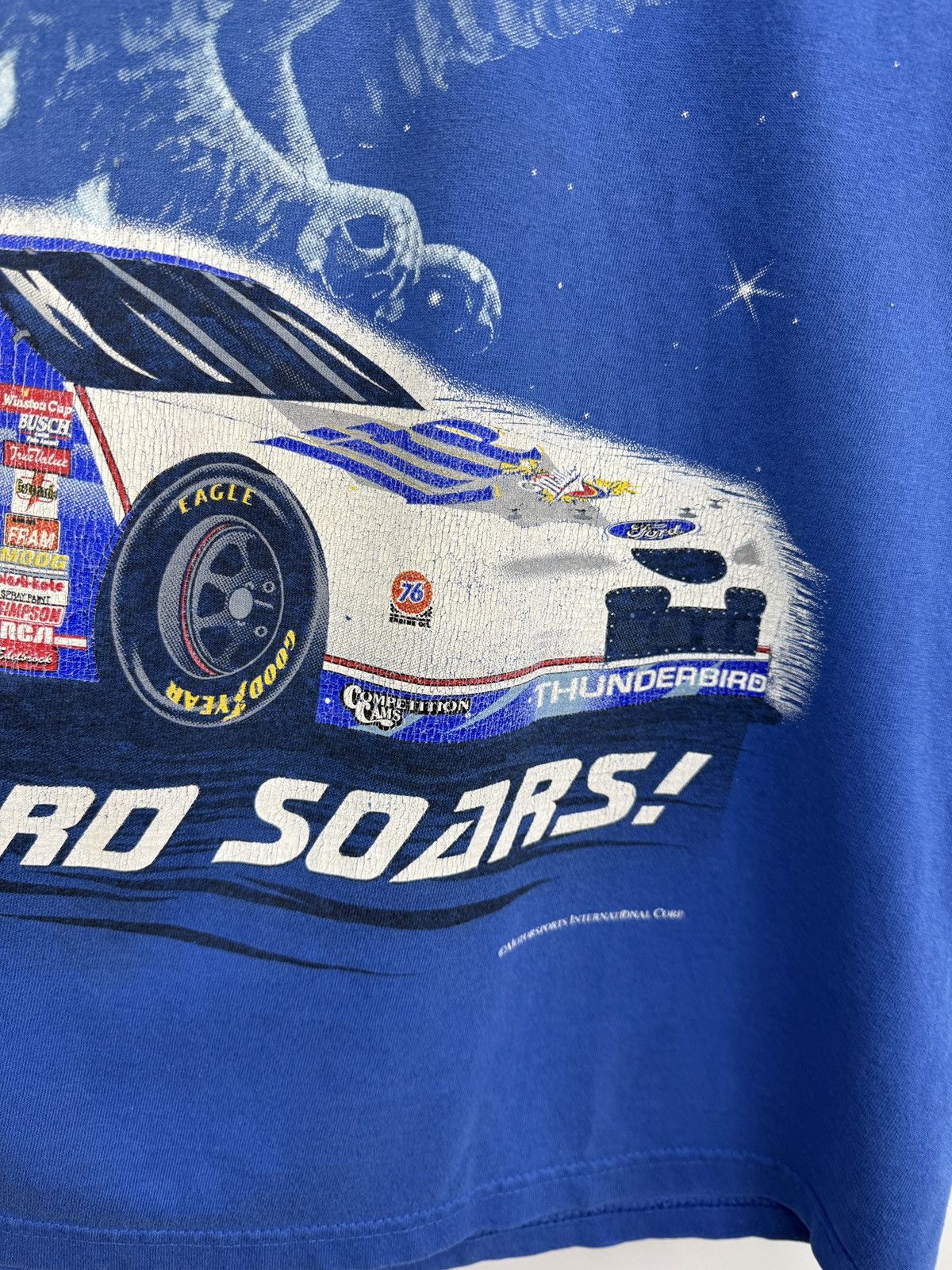Gildan 🇺🇸 Vintage 90s Rusty Wallace NASCAR Racing Made in USA Tee Size US XL / EU 56 / 4 - 7 Thumbnail