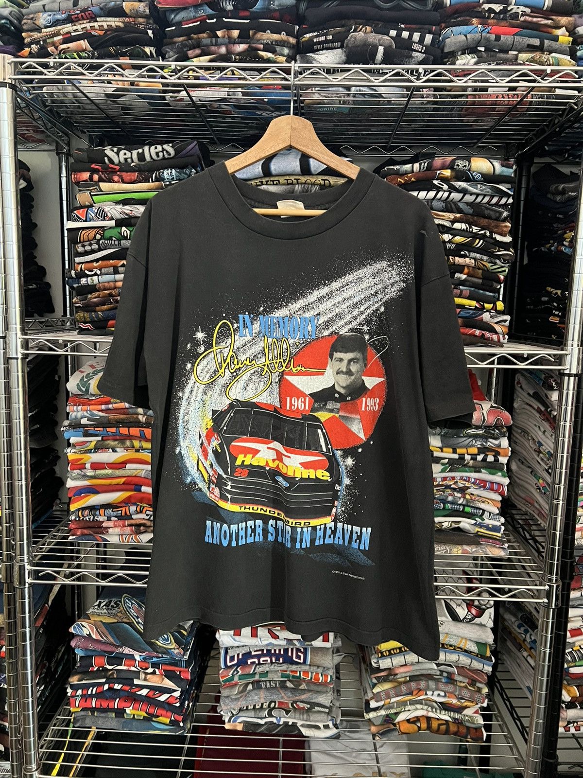 NASCAR 1993 Davey Allison Racing Single Stitch Tee Size US L / EU 52-54 / 3 - 1 Thumbnail