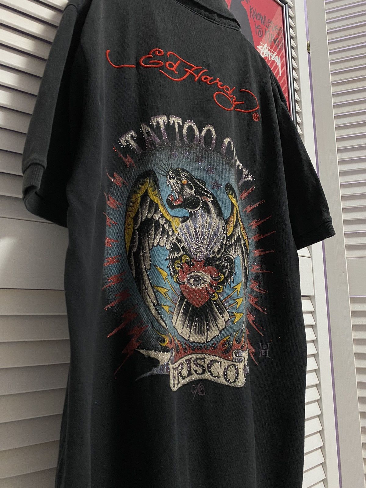 Christian Audigier Vintage Polo Shirt Ed Hardy Tattoo Graphic XXL Very Length Size US XL / EU 56 / 4 - 3 Thumbnail