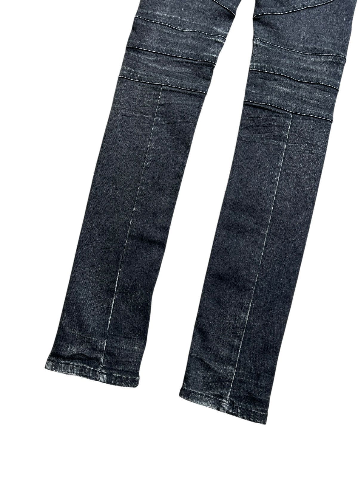NO ID NO ID Washed Black Biker Skinny Denim Size US 31 - 6 Thumbnail
