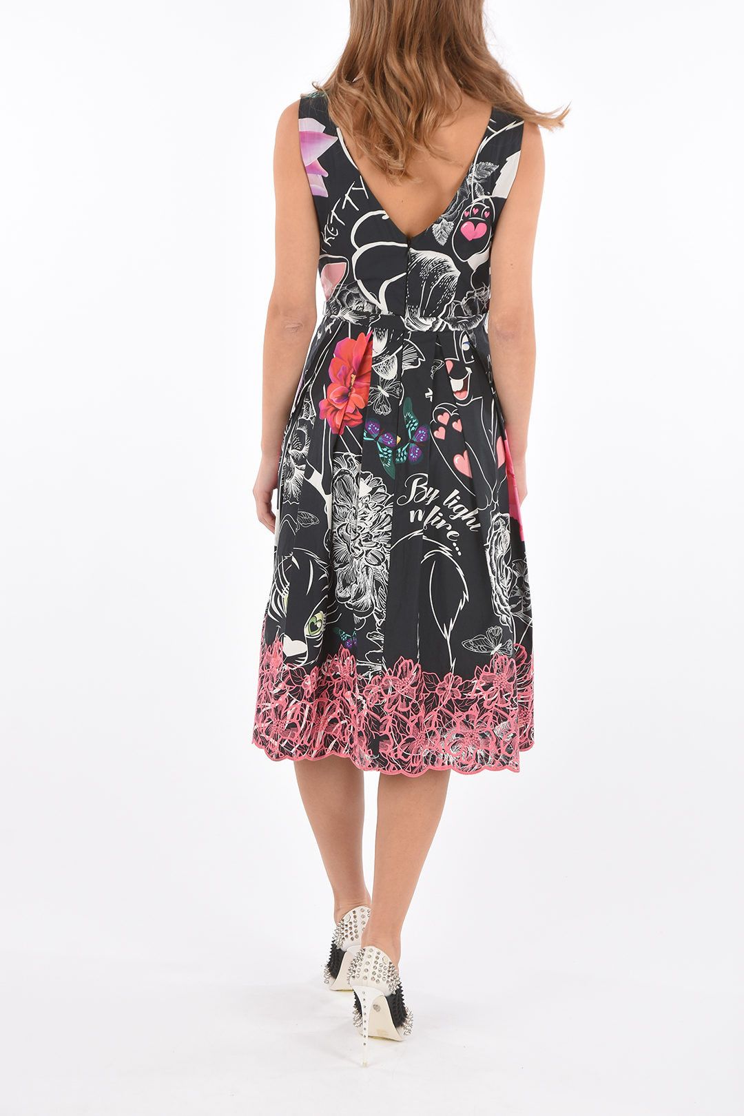 Philipp Plein og1mm0824 Printed Pleated Dress With Belt in Multicolor Size S / US 4 / IT 40 - 2 Thumbnail
