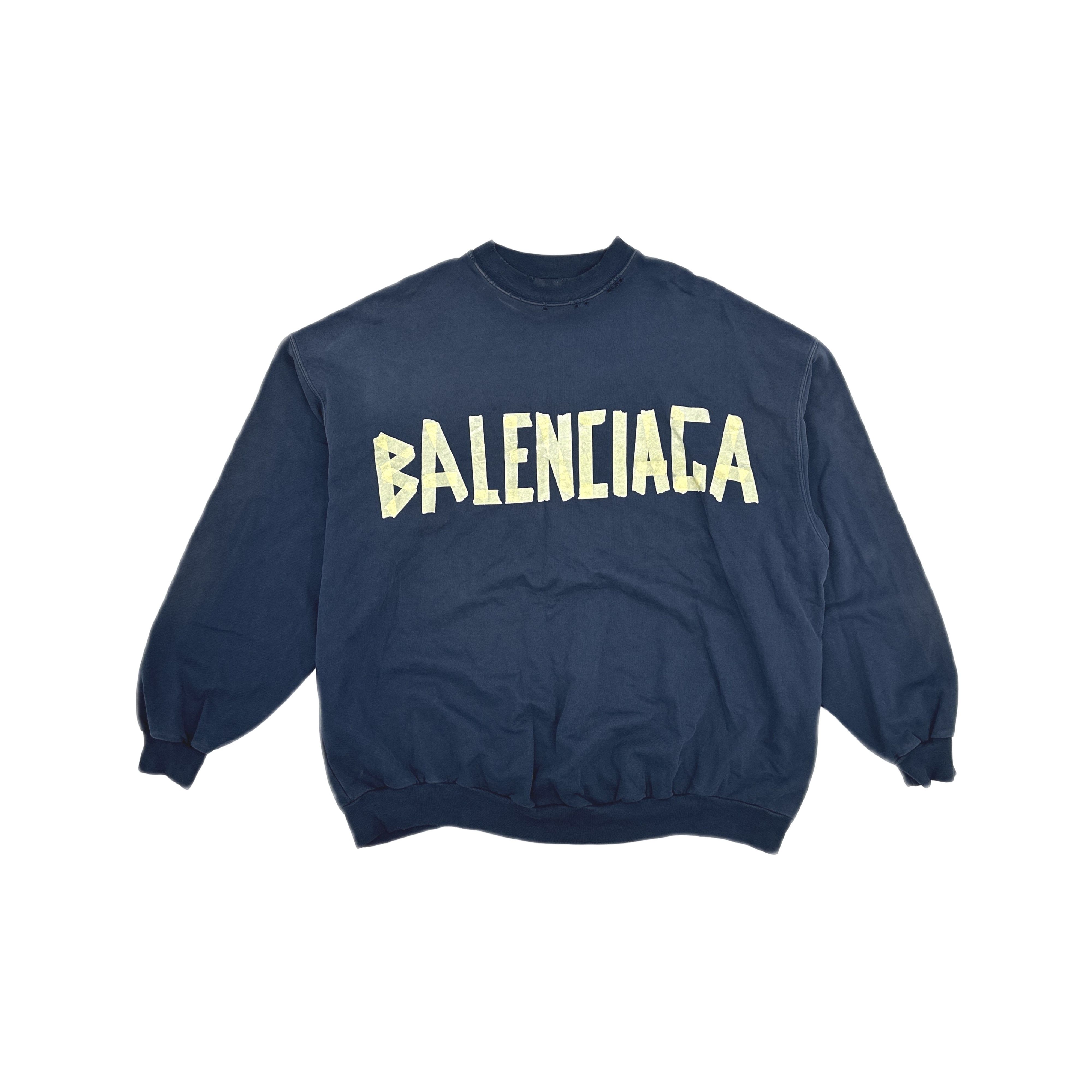 Balenciaga Balenciaga Tape Logo Sweatshirt Size 1 Size US S / EU 44-46 / 1 - 1 Thumbnail
