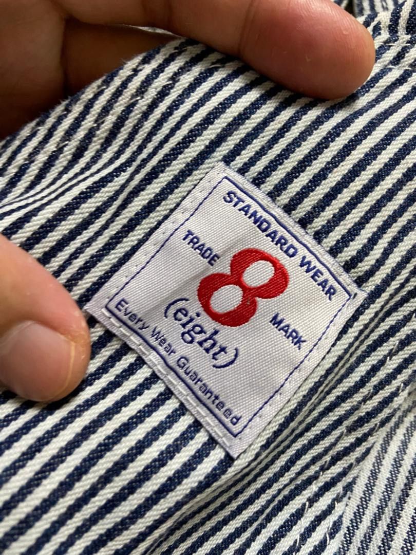 Japanese Brand Eight TradeMark Standard Stripes Denim Overalls (197) Size US 39 - 4 Thumbnail