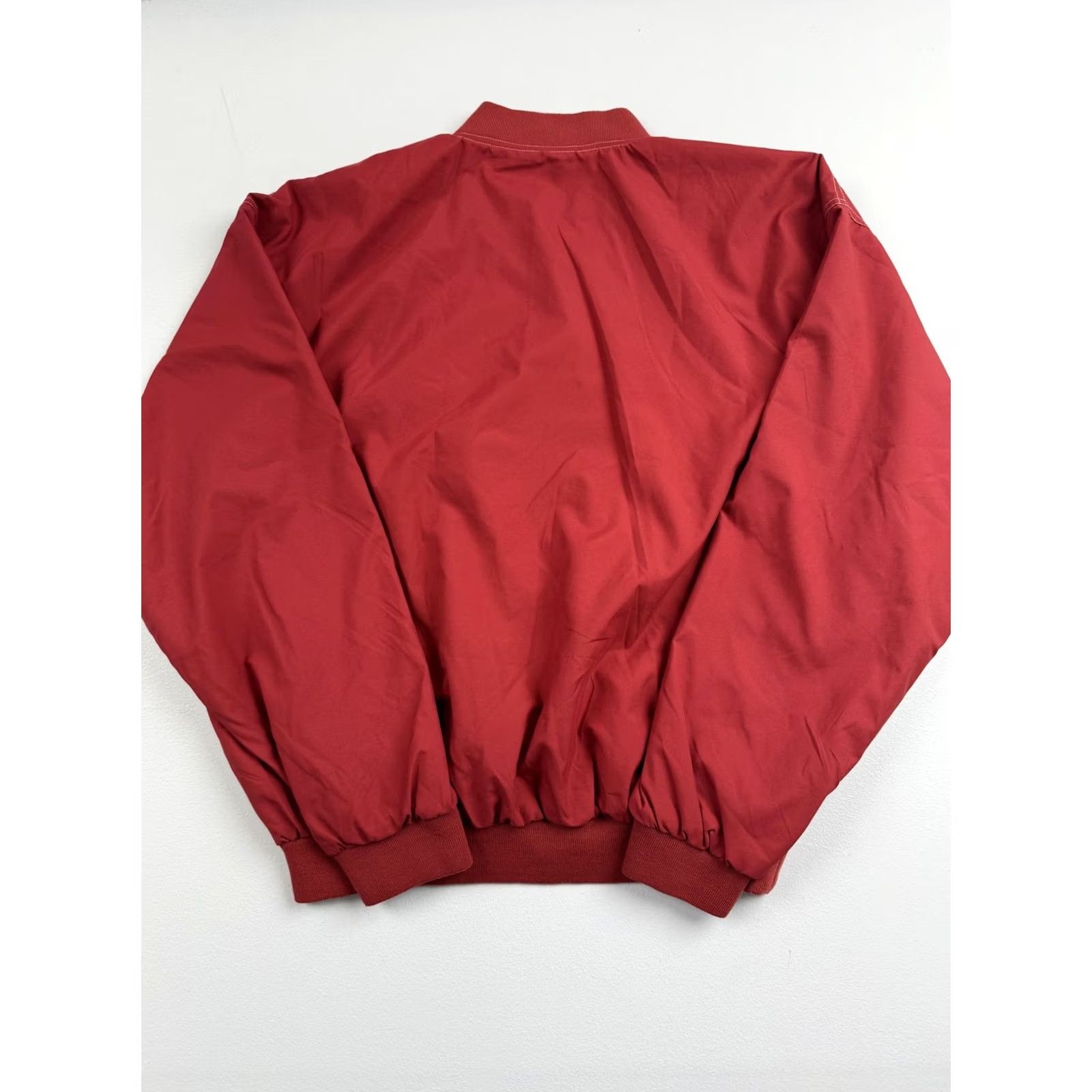 Wrangler Wrangler Jacket Mens L Red V Neck Pullover Windbreaker Lined Logo Microfiber Windbreaker Casual Fall Pockets Embroidered Wrangler Script Mens Size US L / EU 52-54 / 3 - 2 Thumbnail