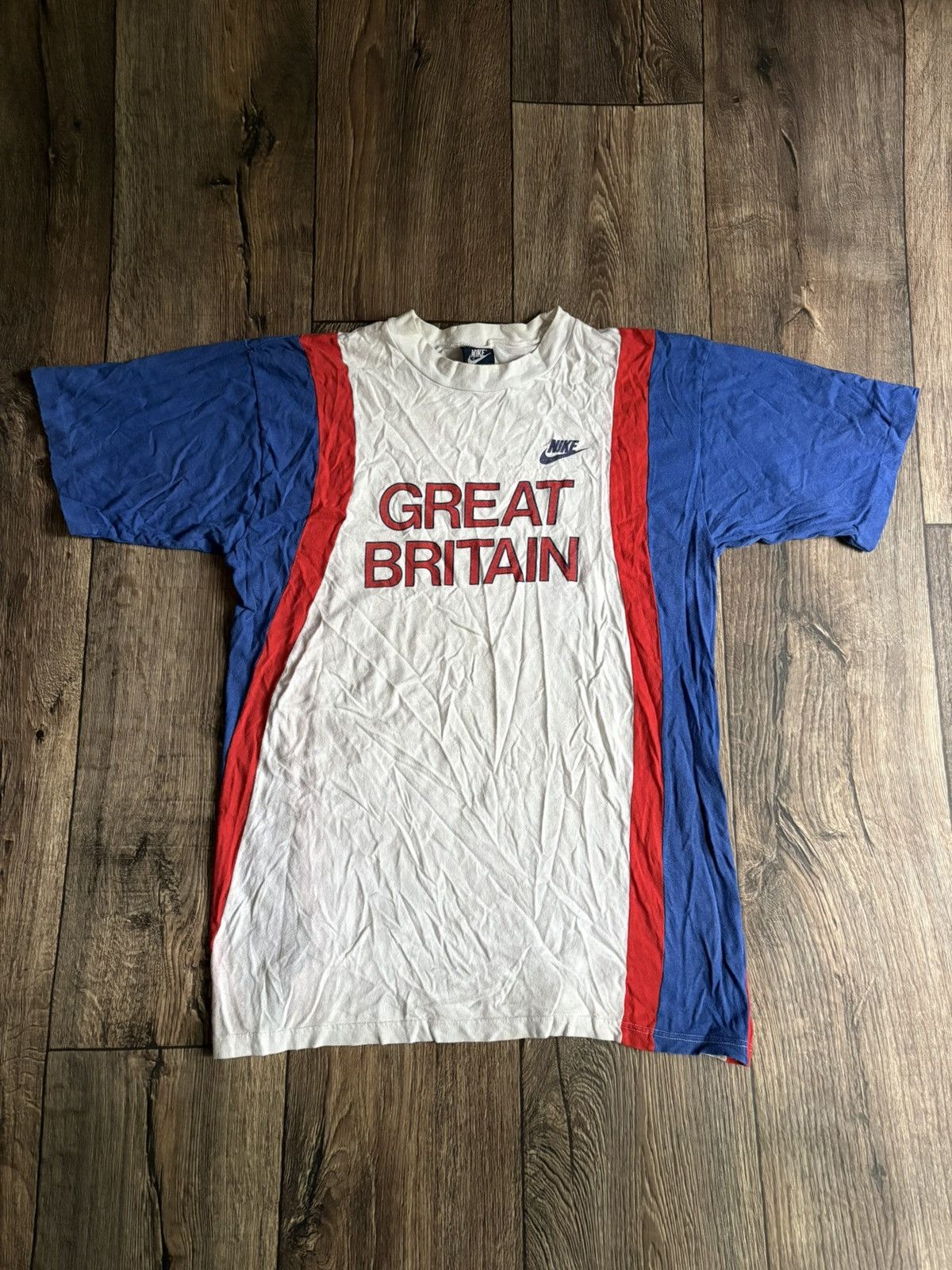 Nike Vintage Nike Team Great Britain Olympic Athletics Tee 80s Size US M / EU 48-50 / 2 - 1 Thumbnail