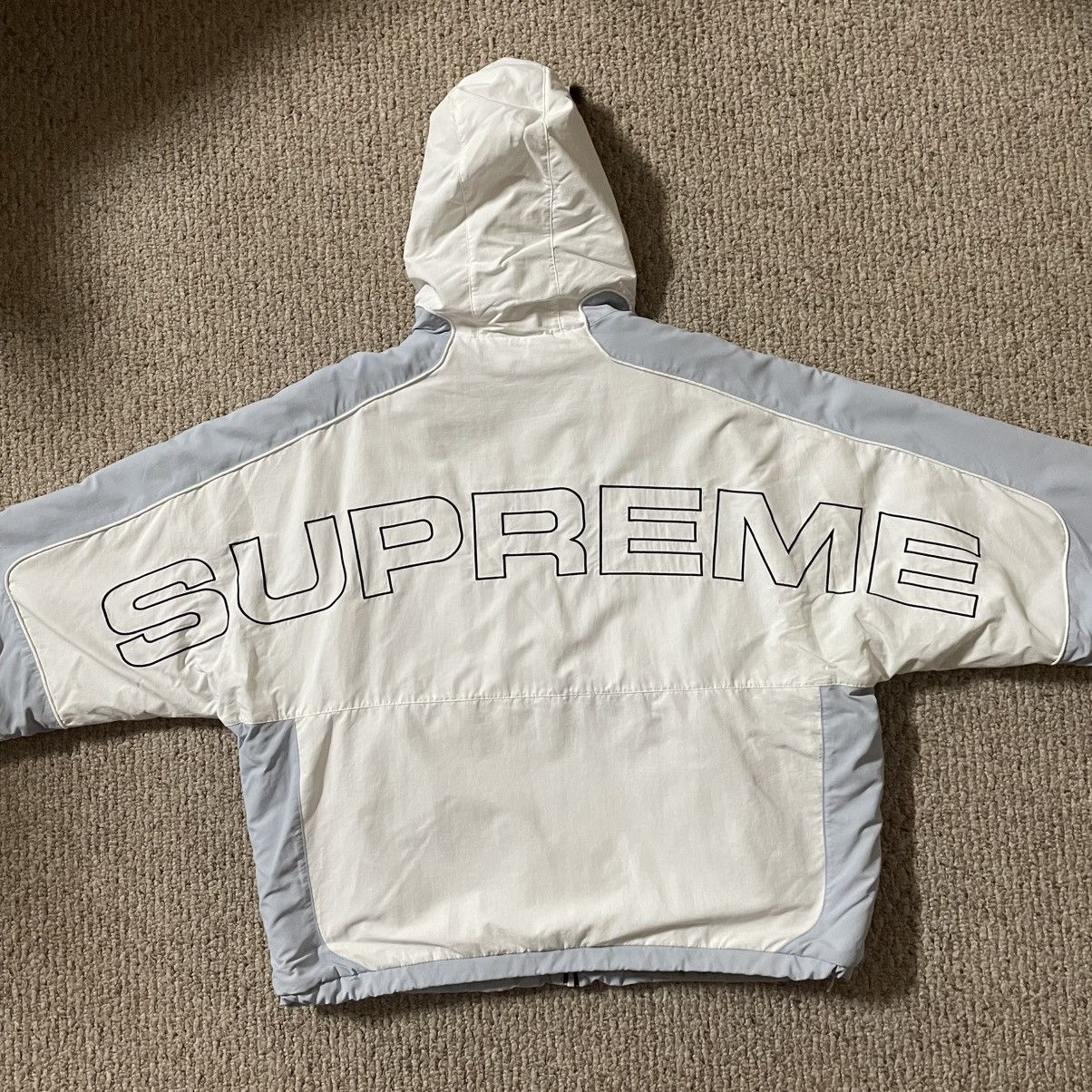 Supreme Supreme Faux Fur Reversible Hooded Track Jacket White SS25 Size US L / EU 52-54 / 3 - 3 Thumbnail