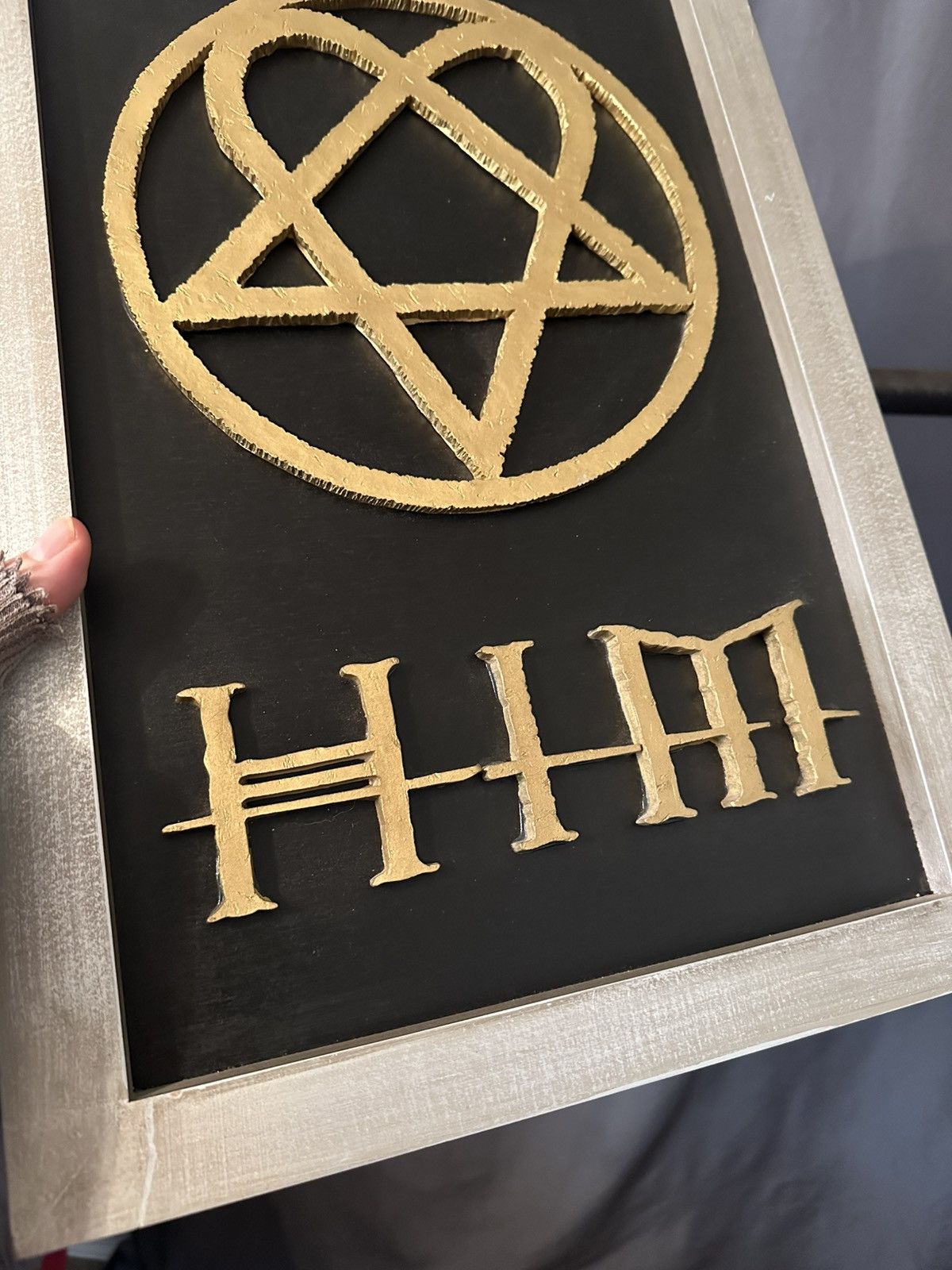 Vintage Vintage 2006 HIM HEARTAGRAM Wall Art Size ONE SIZE - 4 Thumbnail