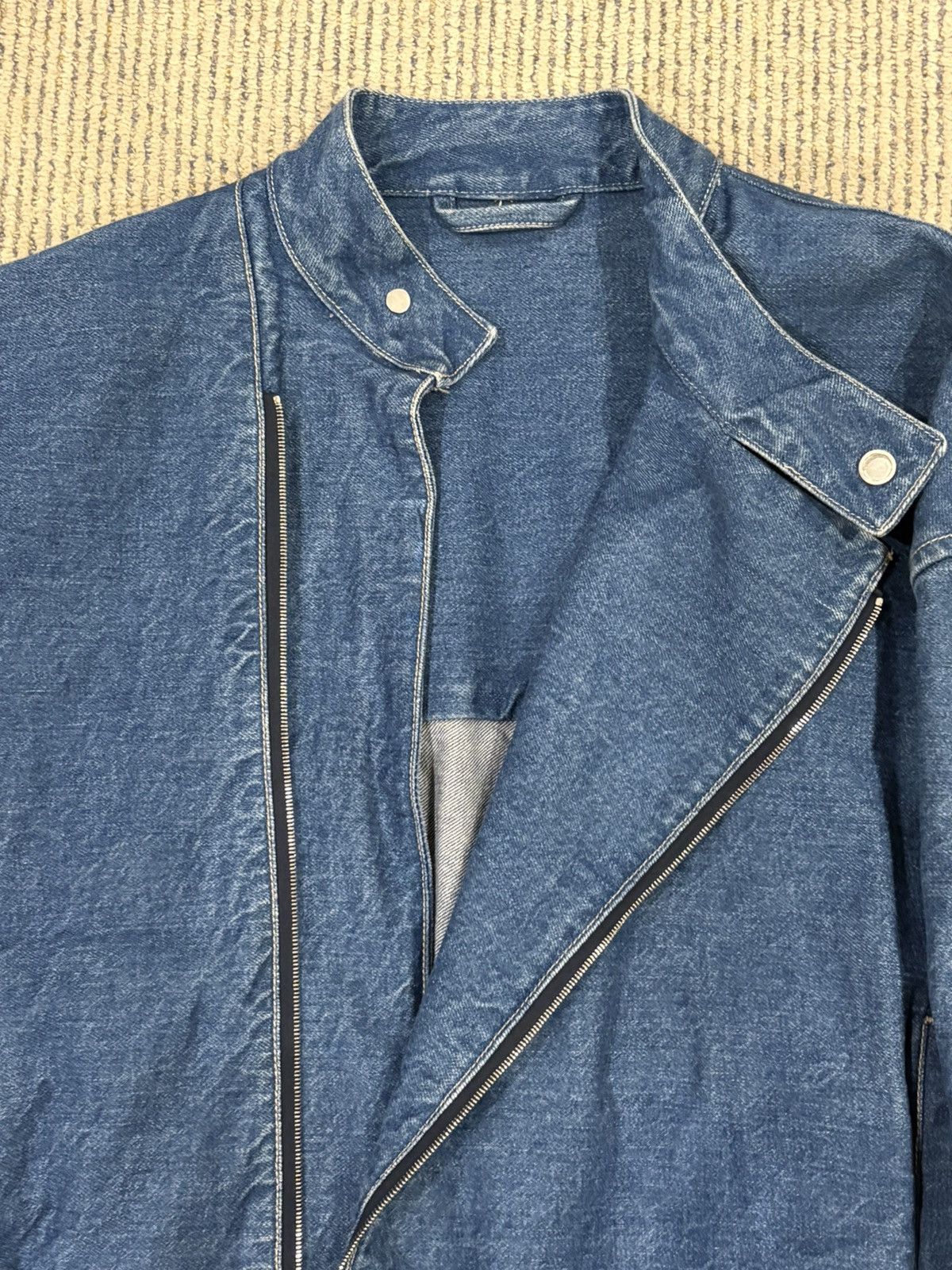 E. Tautz FW18 Motorcyle Style Denim Jacket Size US S / EU 44-46 / 1 - 6 Thumbnail