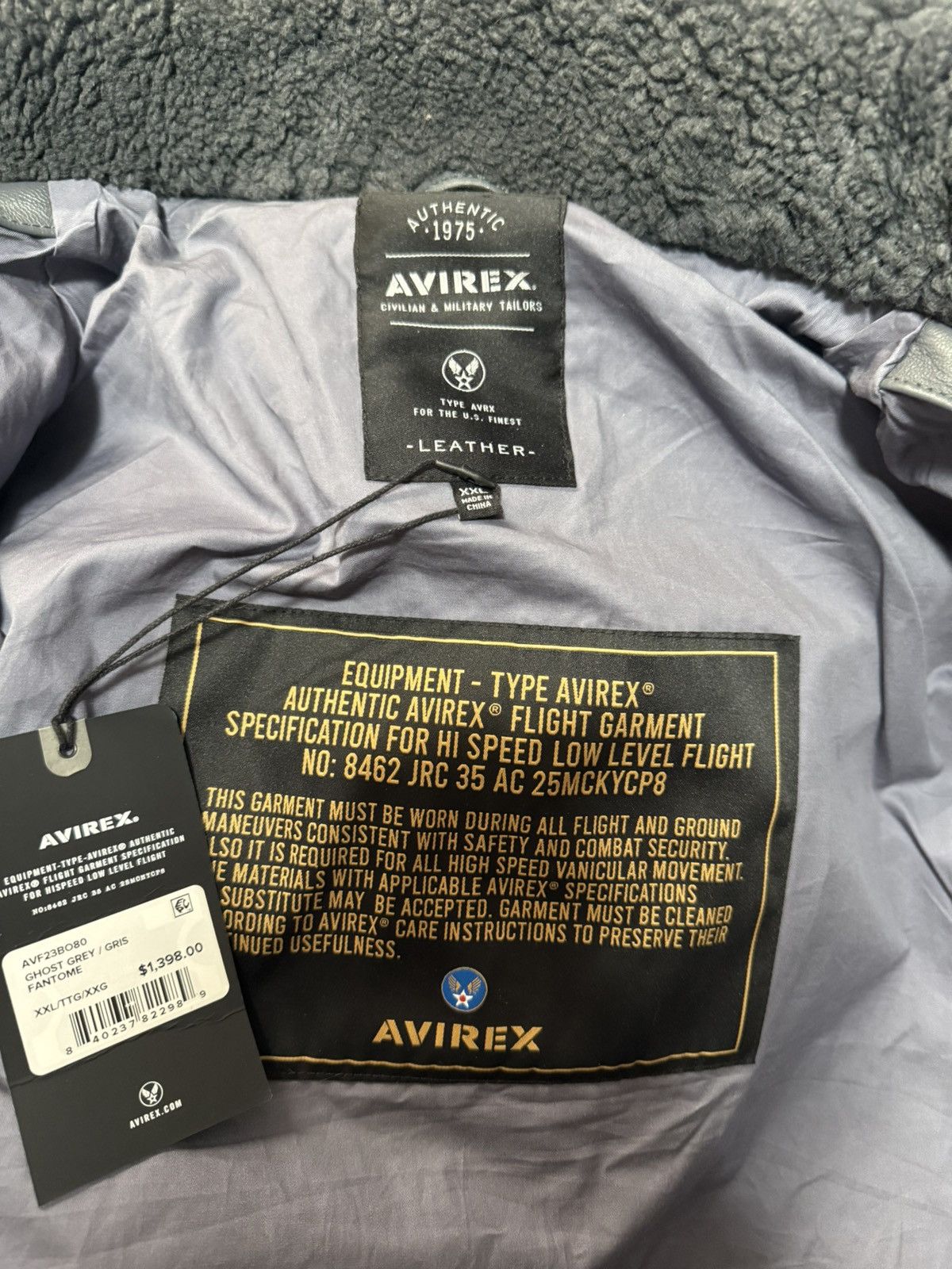 Avirex Avirex leather sherling jacket Size US XXL / EU 58 / 5 - 8 Thumbnail
