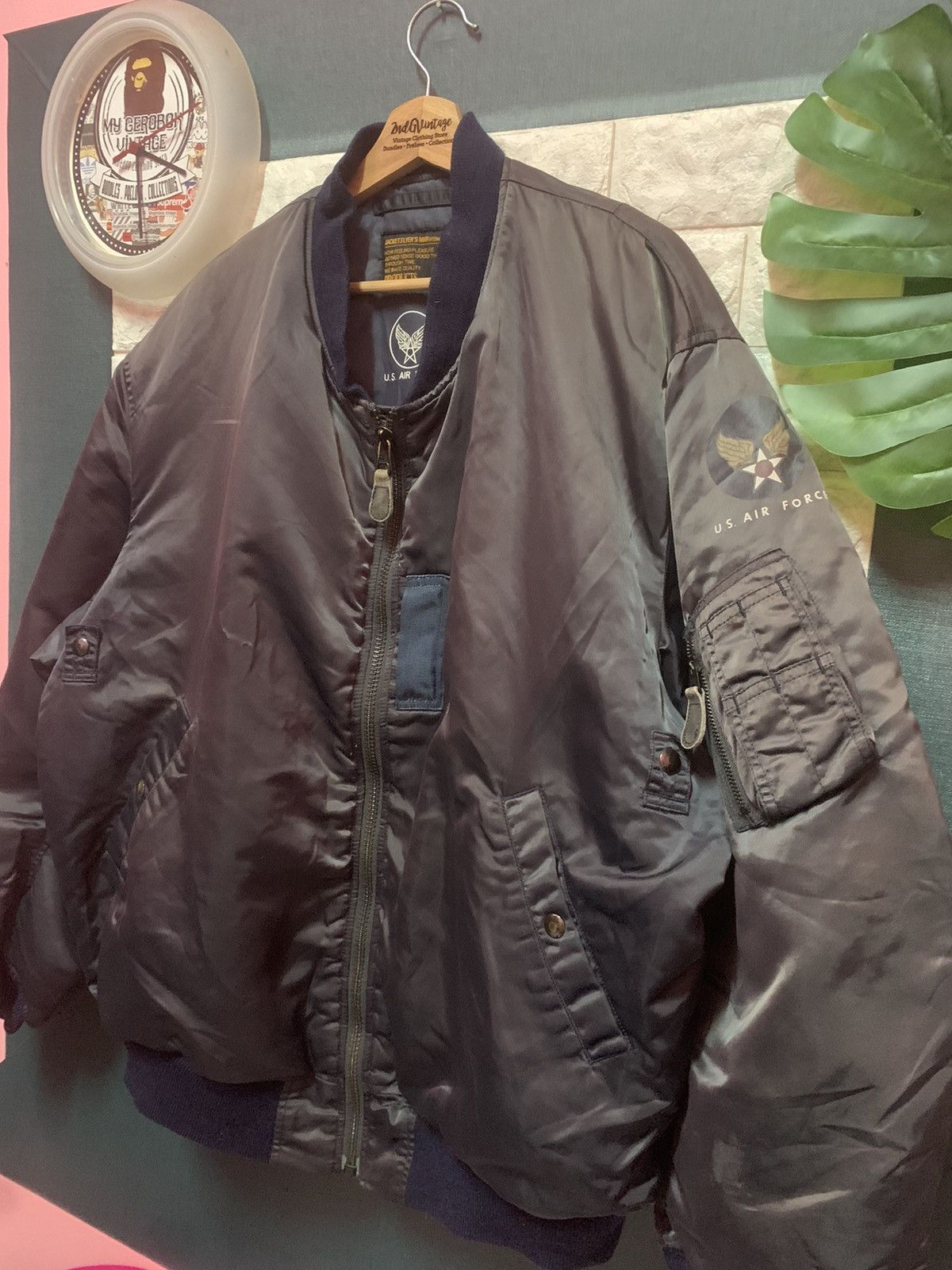Vintage RARE!! Flight Jacket Bomber U.S Air Force Size US XL / EU 56 / 4 - 2 Thumbnail