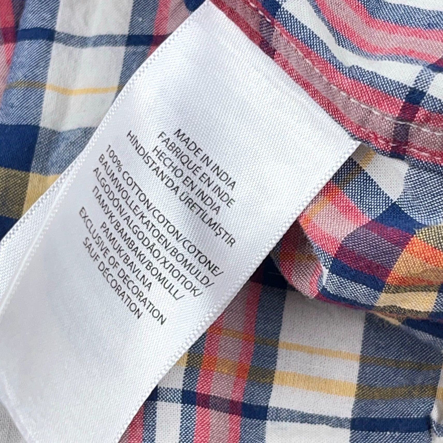 Ralph Lauren Ralph Lauren Shirt Men Large Plaid Button-Up Lightweight Cotton Camp Casual Branding Logo Blue Red (90s/Colorful/Preppy) Mens Size US L / EU 52-54 / 3 - 6 Thumbnail