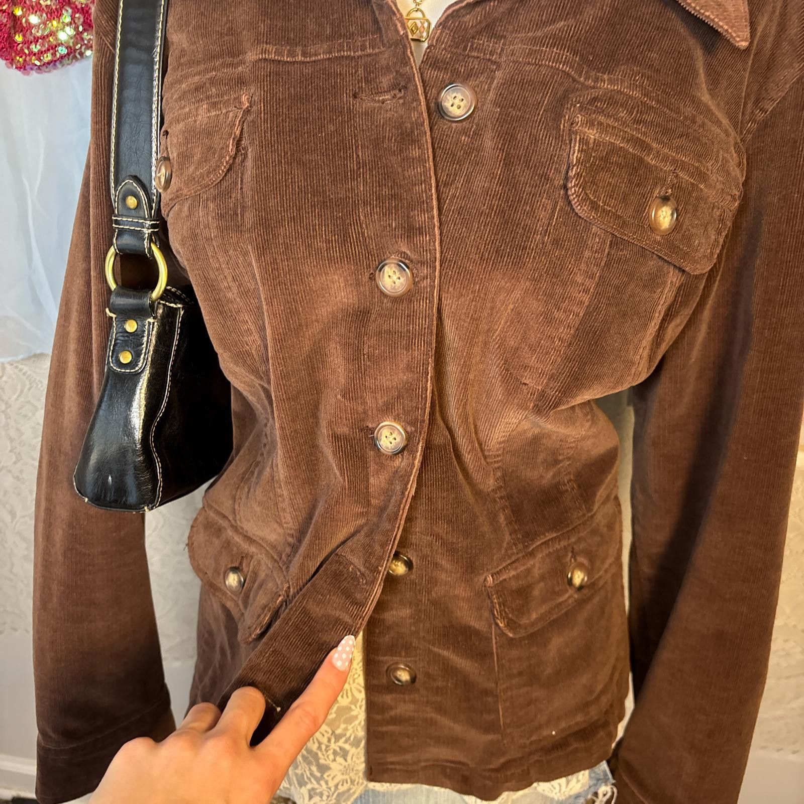 Other y2k brown corduroy button up jacket Size XXL / US 16-18 / IT 52-54 - 5 Thumbnail