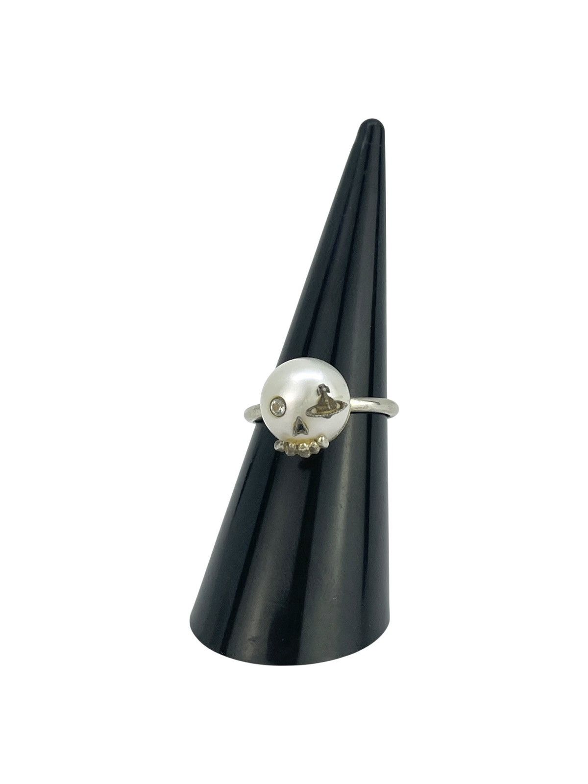 Vivienne Westwood 925 Pearl Skull Orb Ring Size ONE SIZE - 1 Thumbnail