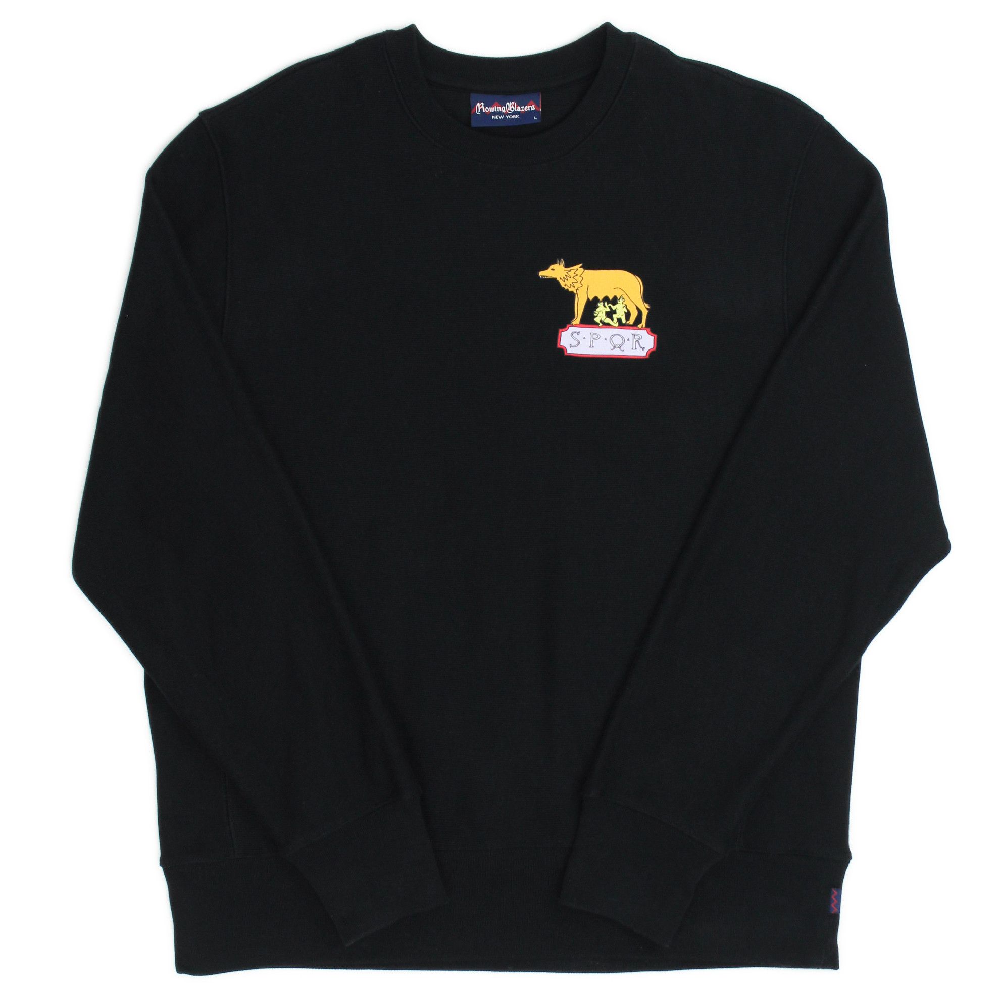 image of Rowing Blazers Luke Edward Hall Romulus & Remus Crewneck Sweatshirt in Black, Men's (Size Large)