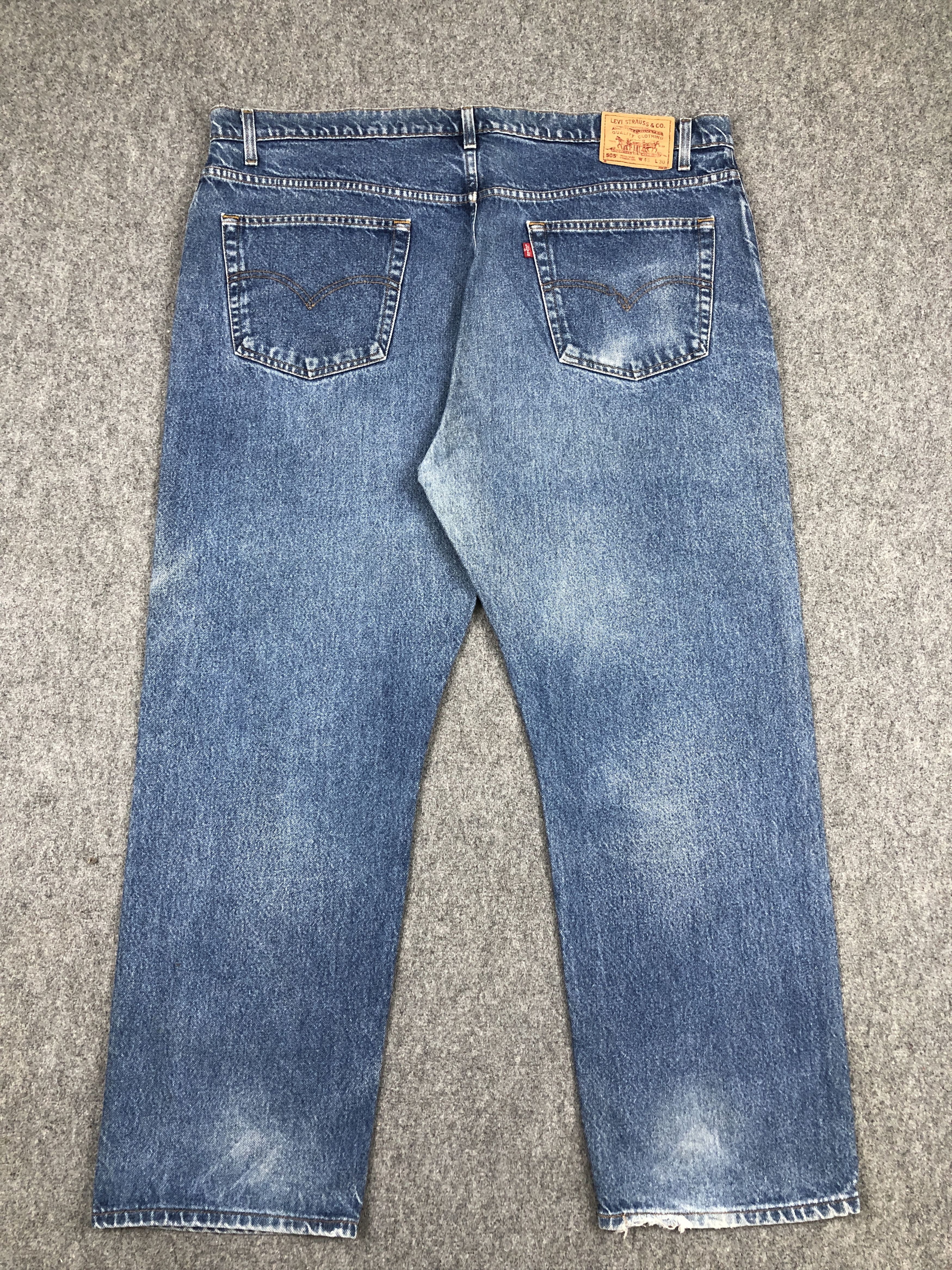 Levi's Vintage 90s Levis 505 Faded Blue Jeans DP2363 Size US 44 / EU 60 - 3 Thumbnail