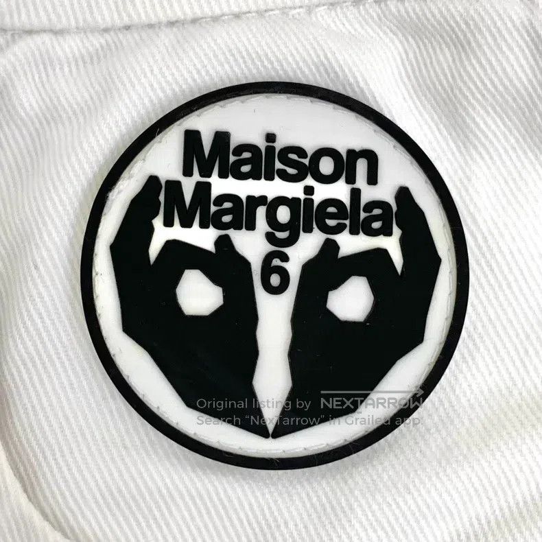 Maison Margiela Maison Margiela White logo cotton casual trousers Size 26" / US 2 / IT 38 - 6 Thumbnail