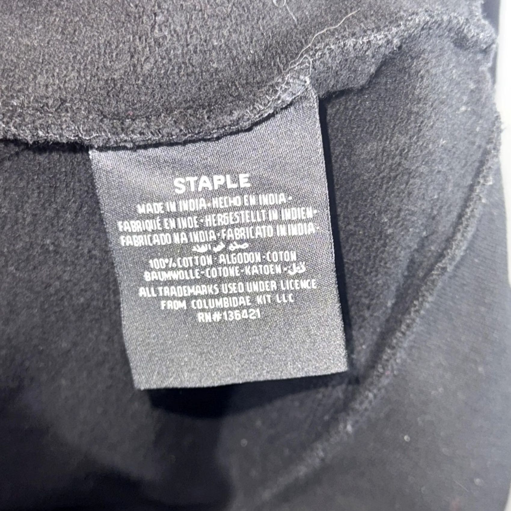 Vintage VINTAGE Staple Hoodie Mens L Black Chenille Patch Applique Stars Pullover Sweatshirt Size US L / EU 52-54 / 3 - 7 Thumbnail