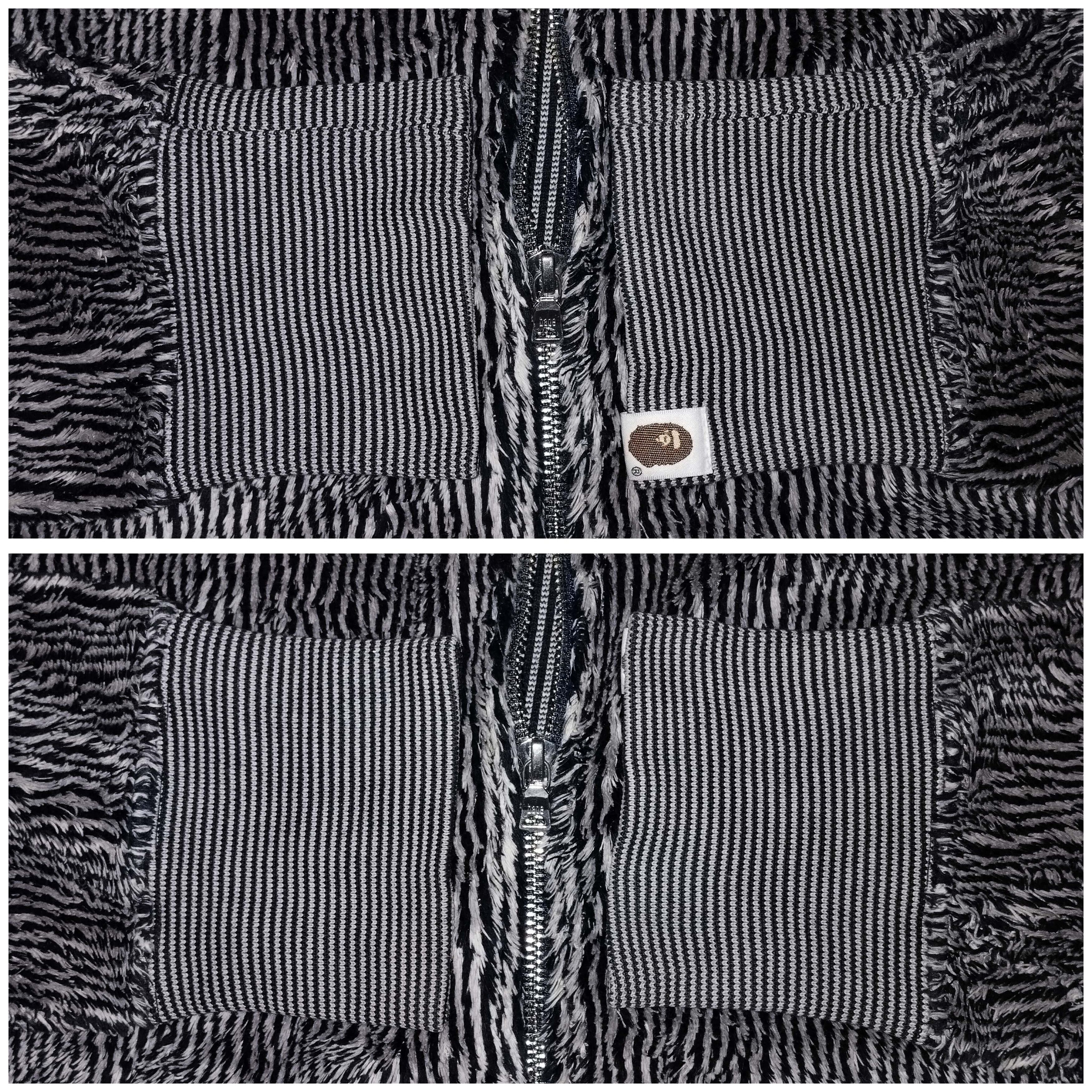 Bape 2012 BAPE Stripe Boa Full Zip Hoodie Size US L / EU 52-54 / 3 - 7 Thumbnail