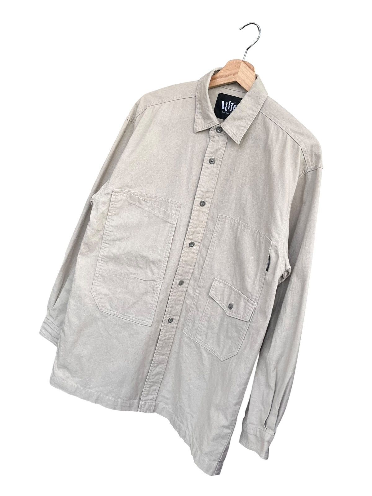 Azito Daily Workwear Overshirt w/ Double Knee Style Pocket