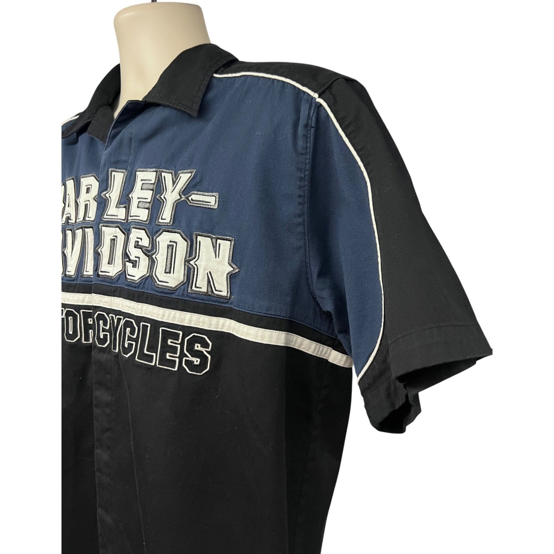 Harley Davidson Harley Davidson Mens Retro Mechanic Garage Black Blue Colorb Size US M / EU 48-50 / 2 - 3 Thumbnail
