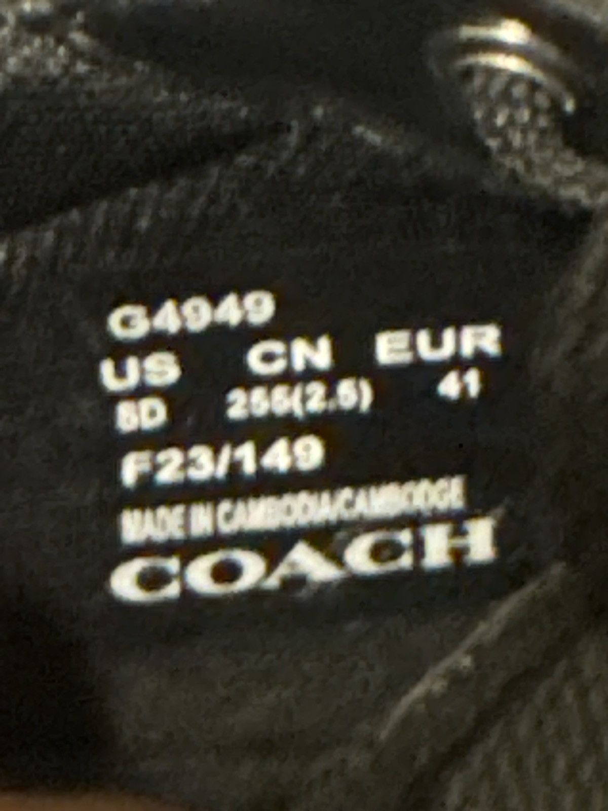 Coach Charcoal/Black low top Coach sneakers Size US 8 / EU 41 - 6 Thumbnail