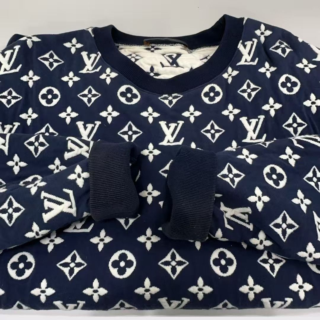 Louis Vuitton blue patterned crew neck sweatshirt from louis vuitton-yw Size US M / EU 48-50 / 2 - 2 Thumbnail