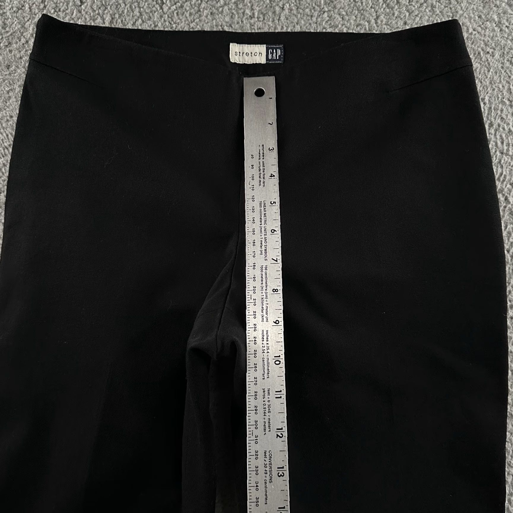 Gap Pants Womens Black Size 6 Mid Rise Bootcut Slit Career Stretch Cotton  Blend Dress Pants