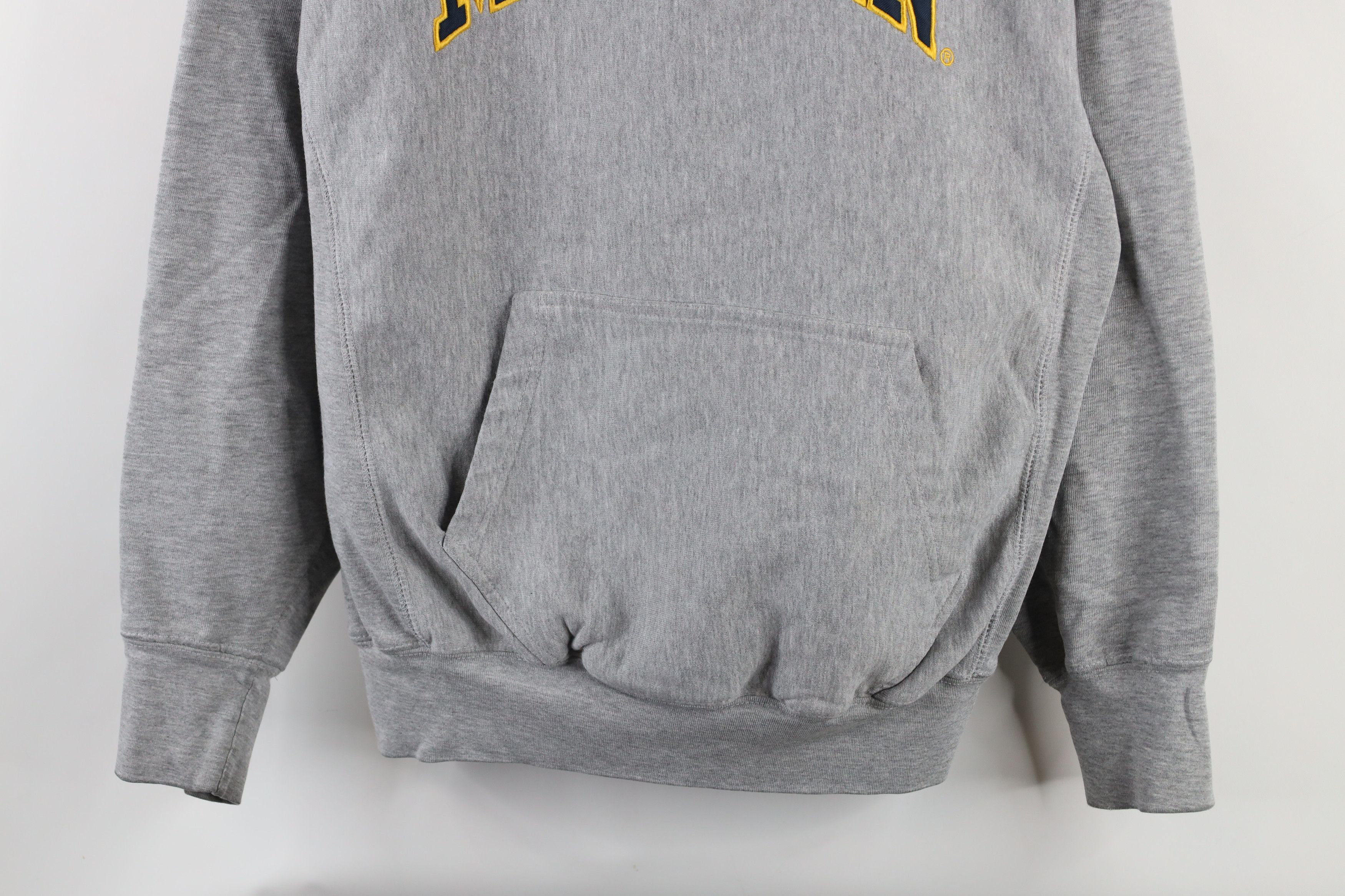 Vintage Vintage 90s University of Michigan Heavyweight Hoodie Gray Size US M / EU 48-50 / 2 - 3 Thumbnail