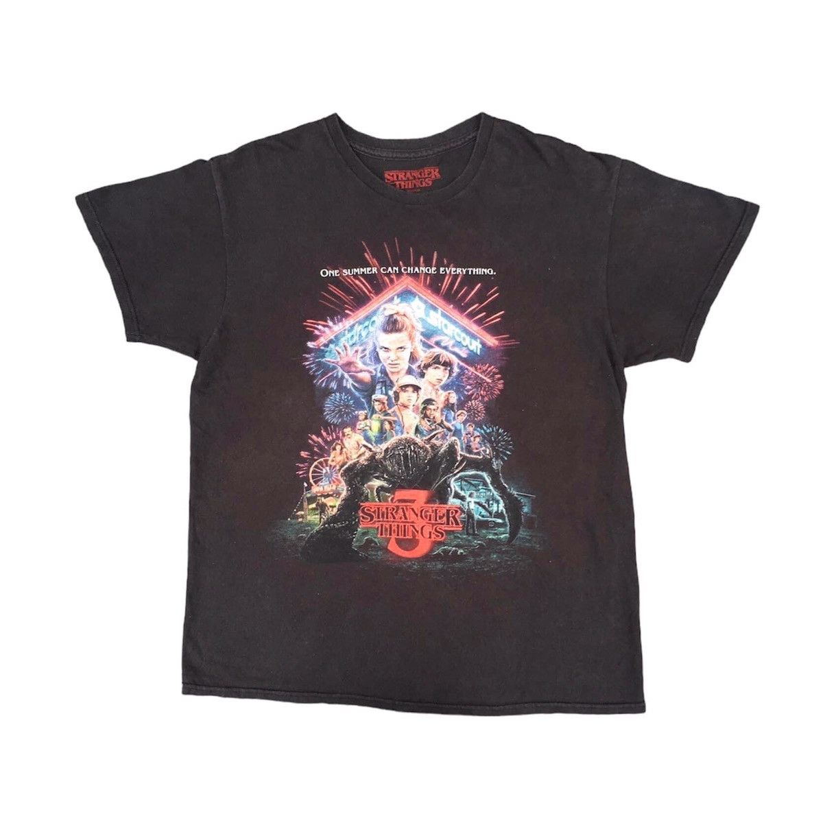 image of Movie x Vintage Stranger Things in Black, Men's (Size Medium)