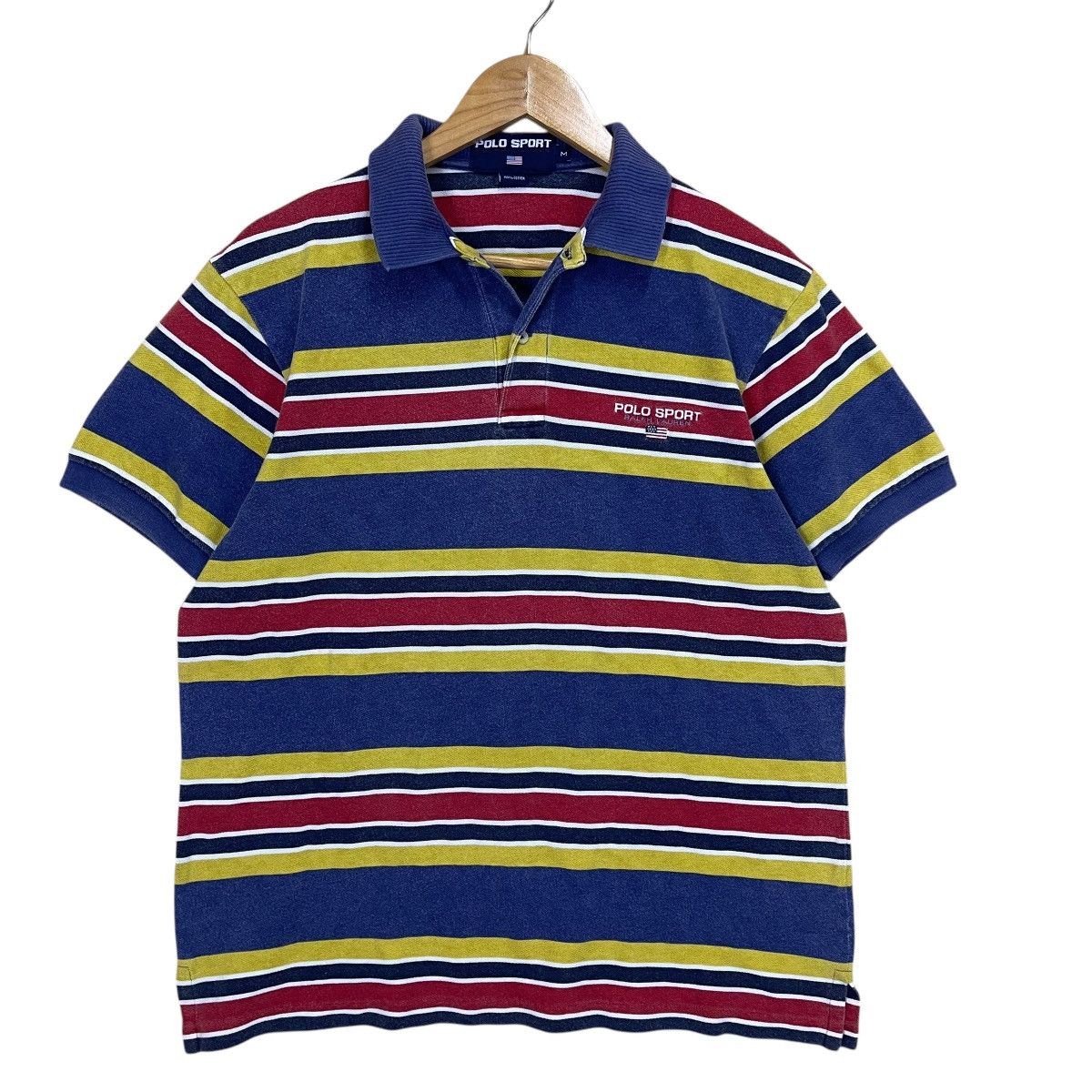 Vintage Polo Sports Ralph Lauren Stripe Design Collar Shirts